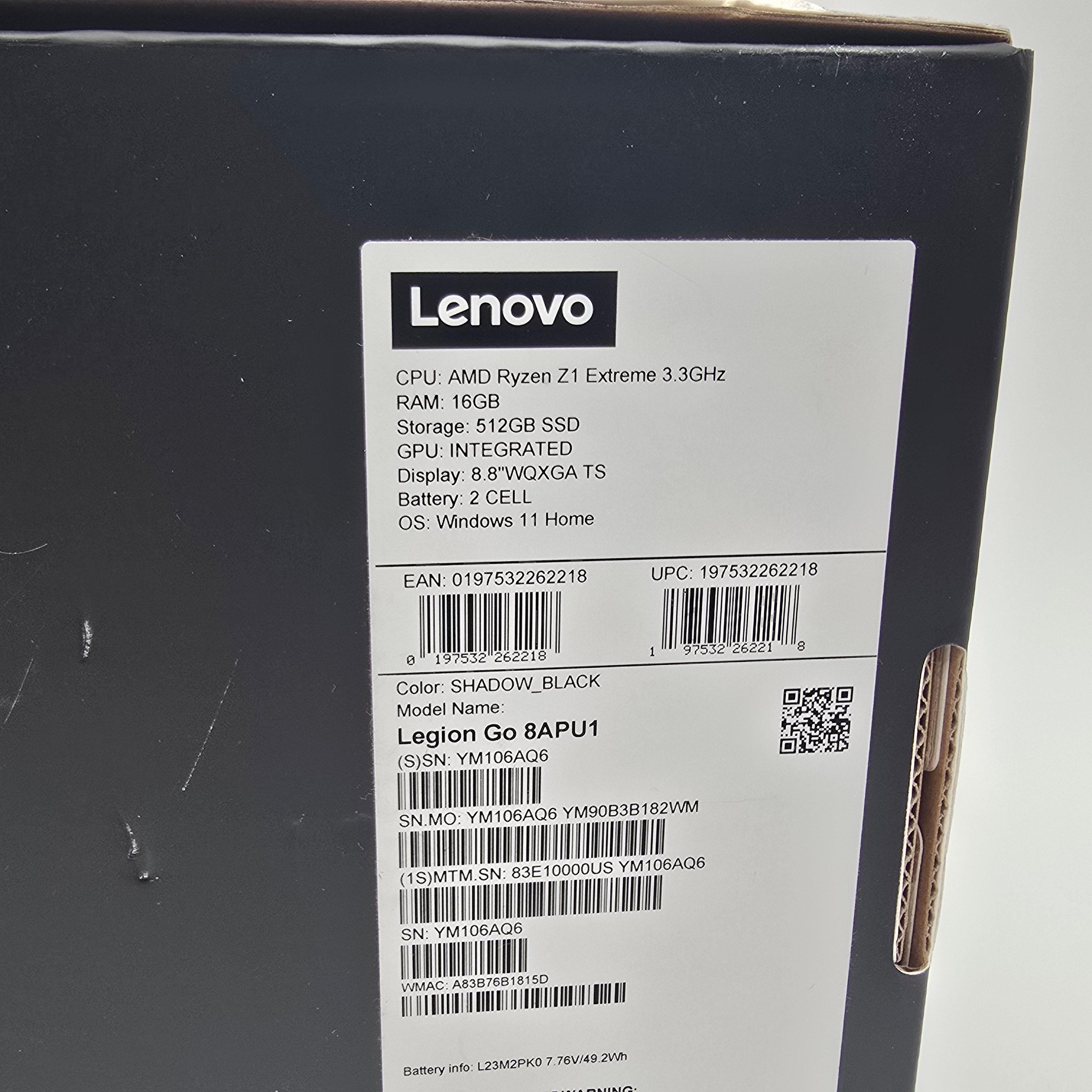 Lenovo Legion Go 512GB, 8.8" 144Hz Handheld Touchscreen Portable Gaming PC