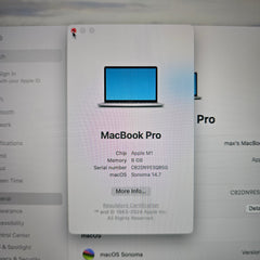 Apple Macbook Pro M1 w/ Touchbar and TouchID, 13", 8GB RAM, 256GB