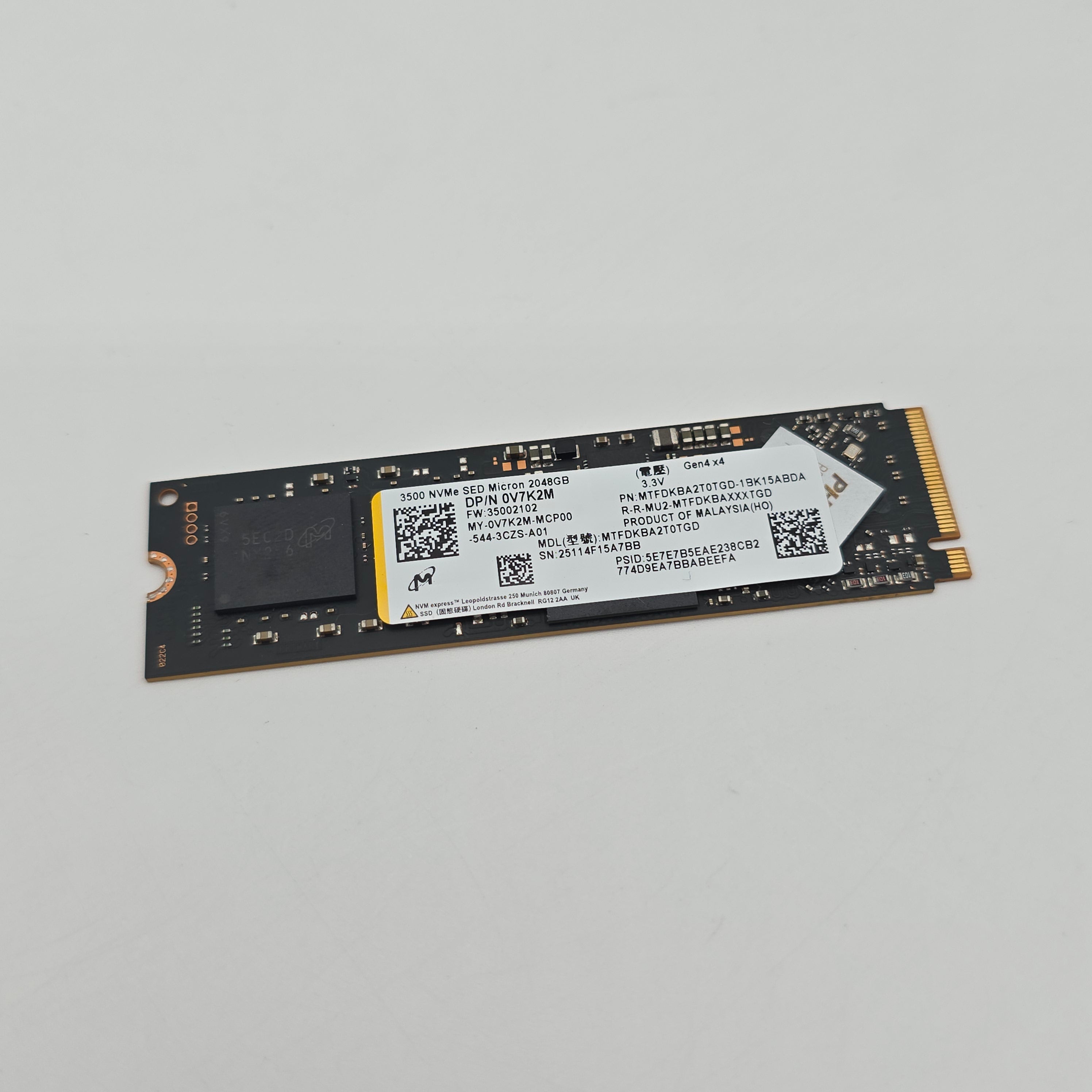 Micron 3500 2TB M.2 NVMe Gen4 SSD, Internal Gaming Solid State Drive Storage