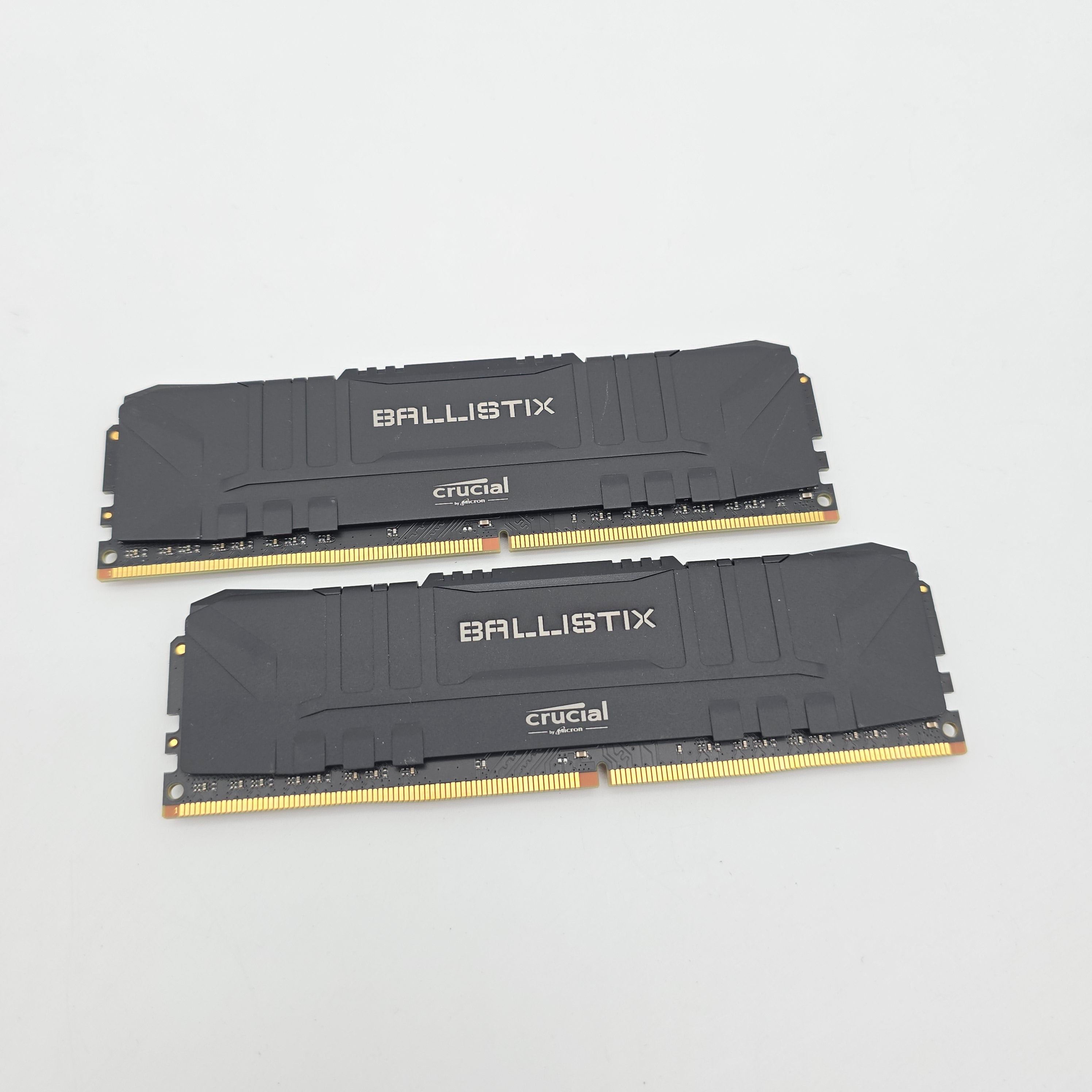 Micron Crucial Ballistix 16GB DDR4, 3200MHz, CL16-18-18-36, Desktop Gaming Memory RAM (2x8GB)