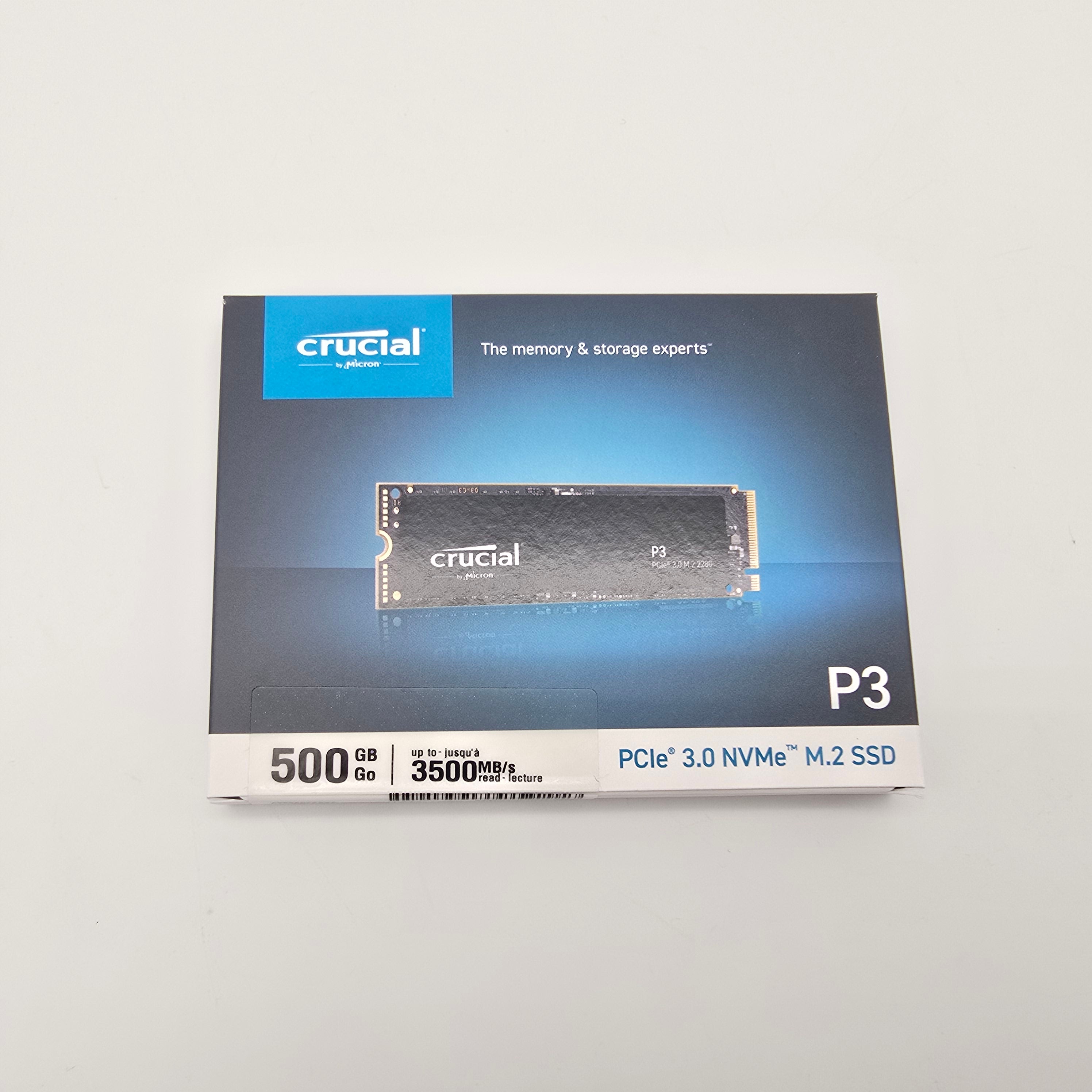 Micron Crucial P3 500GB, 3500MB/s NVMe SSD Storage