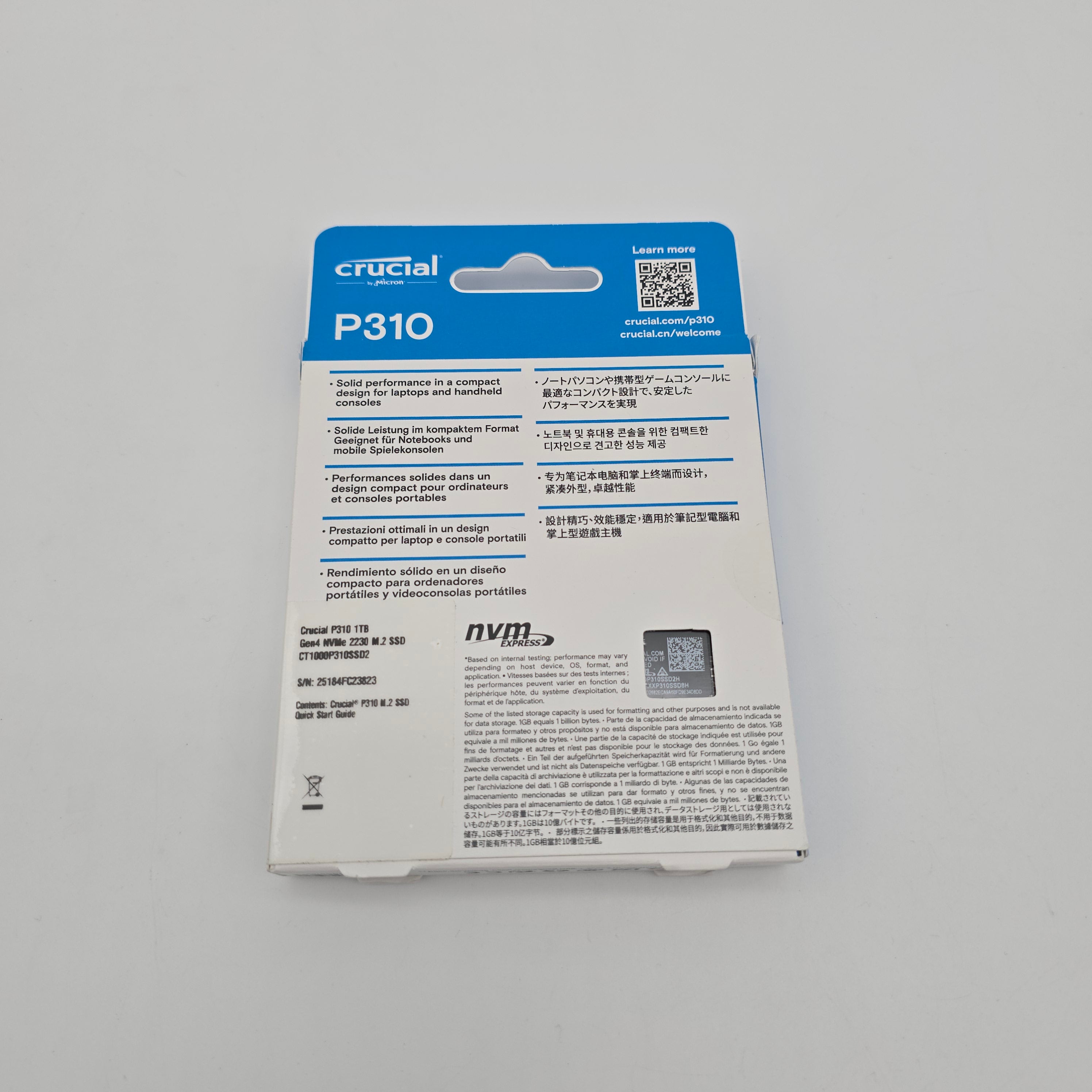 Micron Crucial P310 1TB, NVMe 2230 M.2 SSD Storage