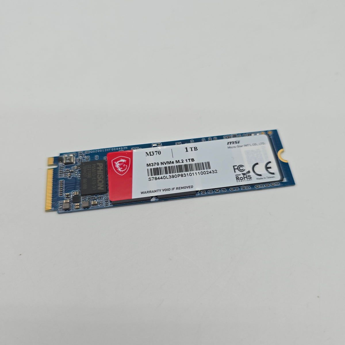MSI M370 1TB M.2 NVMe SSD, Internal Solid State Drive Storage