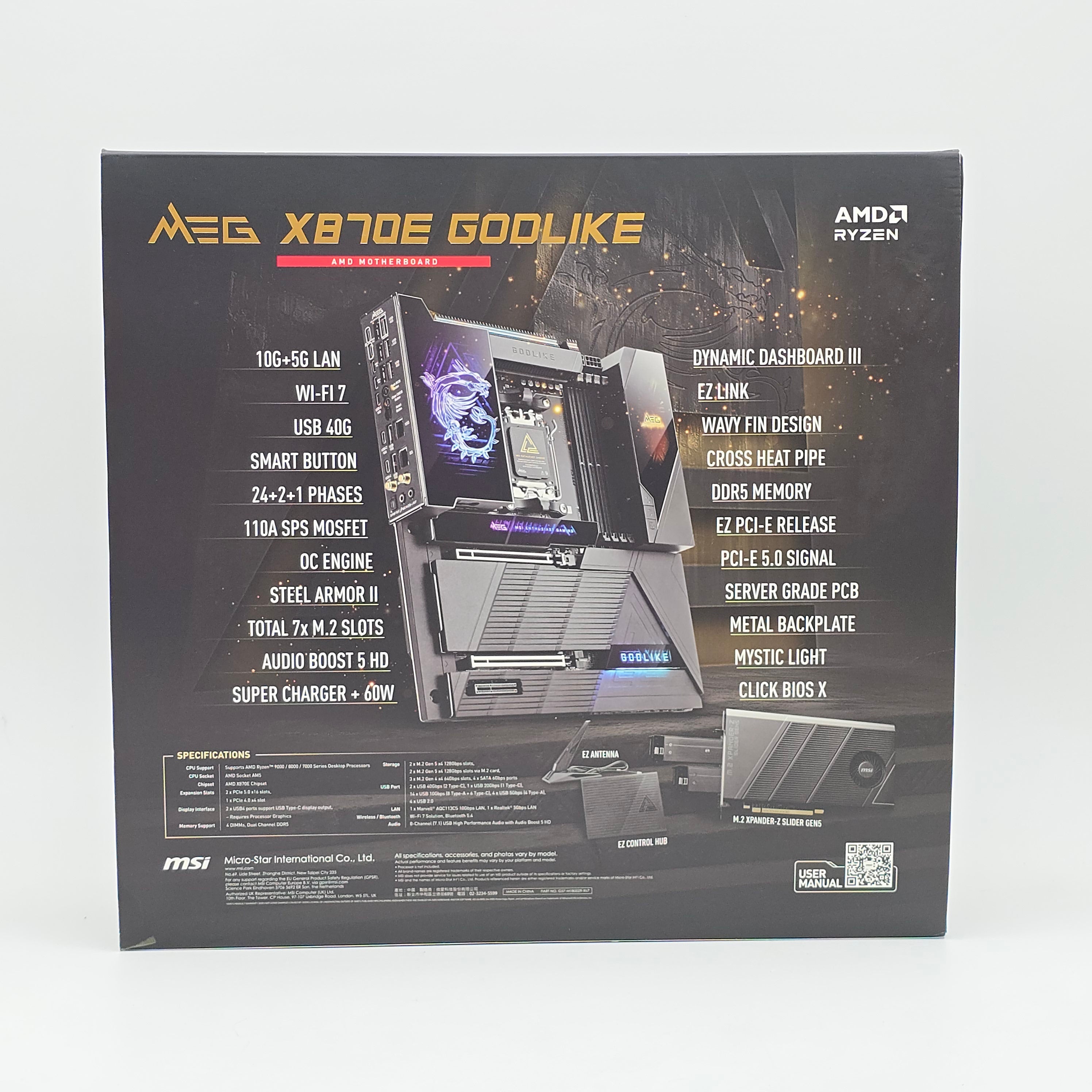 MSI MEG X870E Godlike, Socket AM5, ATX Desktop Gaming Motherboard