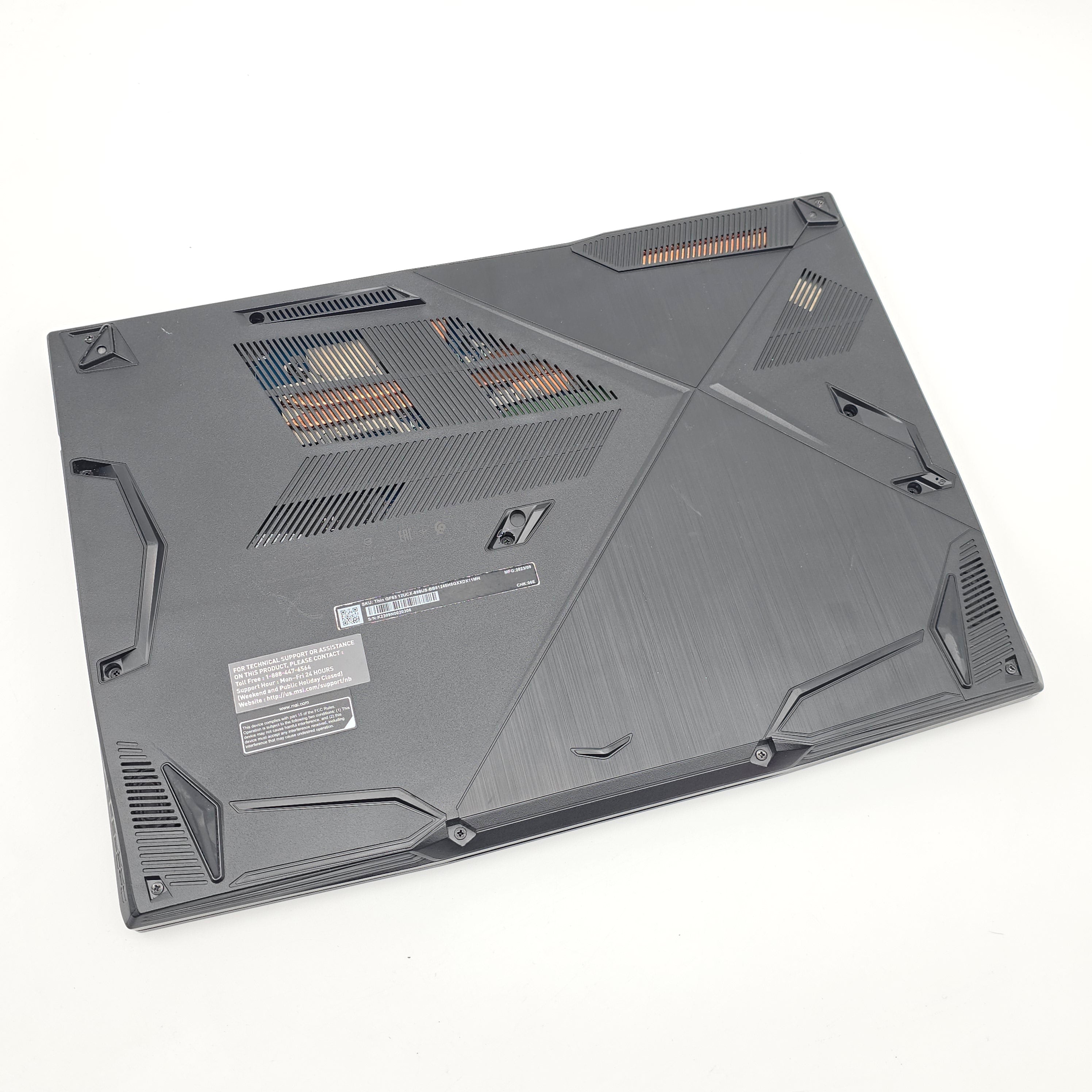 MSI Thin GF63, RTX 2050, Intel Core i5-12450H, 8GB DDR4, 250GB NVMe, 15.6" FHD 144Hz, Windows Gaming Laptop