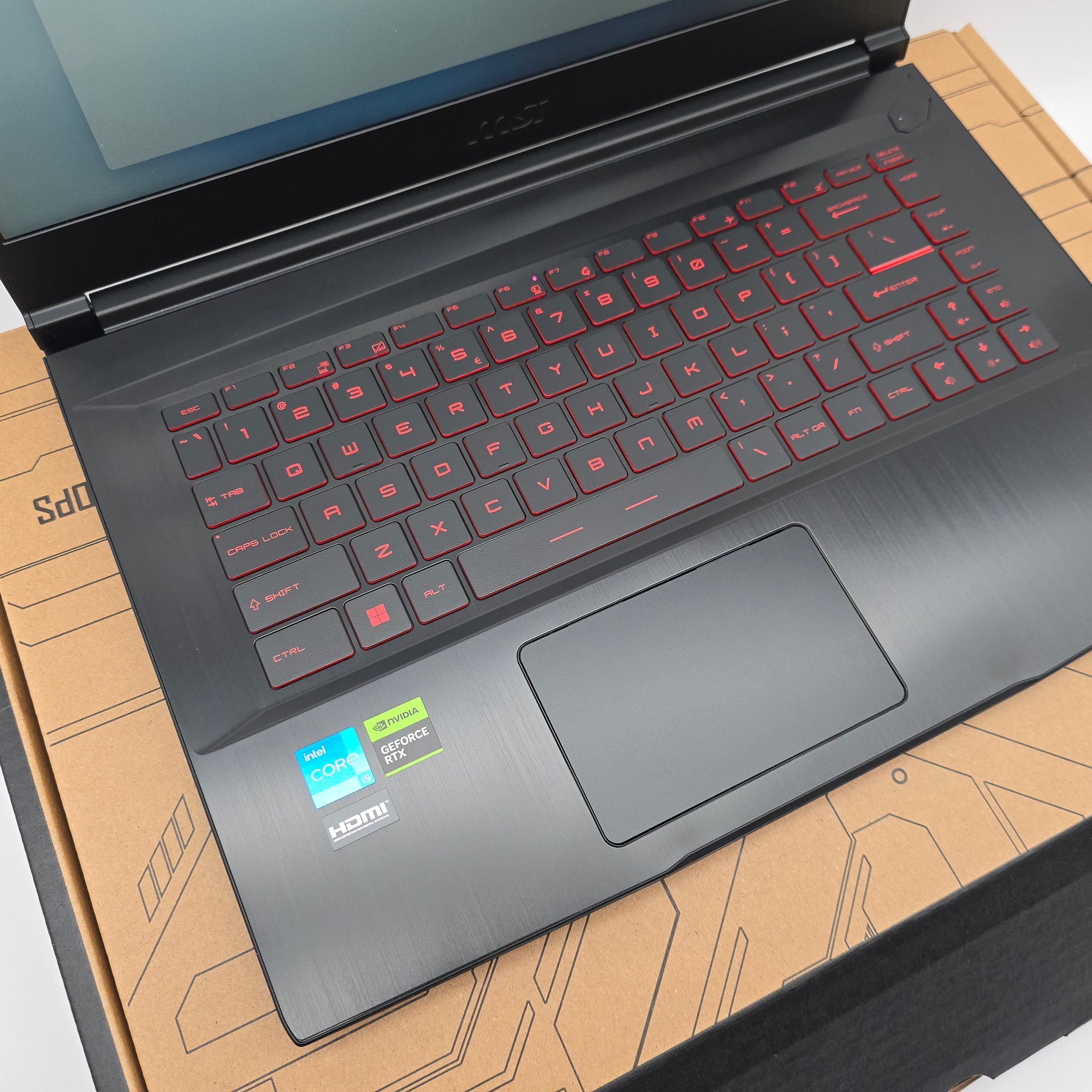 MSI Gaming Thin GF63, RTX 4050, Intel i5-12450H, 8GB RAM, 15.6" 144Hz 1080P, Gaming Laptop