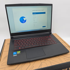 MSI Gaming Thin GF63, RTX 4050, Intel i5-12450H, 8GB RAM, 15.6" 144Hz 1080P, Gaming Laptop