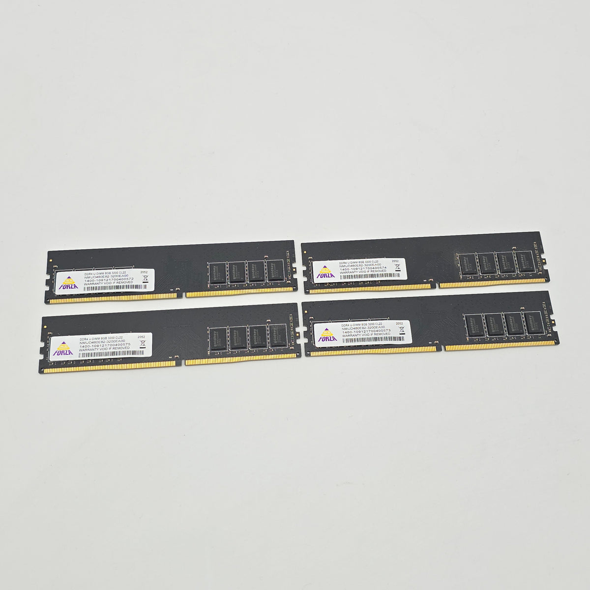 Neo Forza 32GB DDR4, 3200MHz, CL22, Desktop Gaming Memory UDIMM RAM (4x8GB)