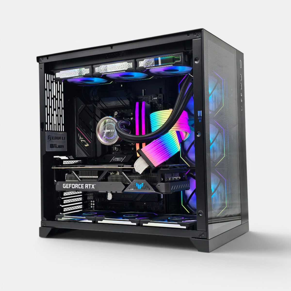 RTX 4090, Ryzen 7 7800X3D, 32GB DDR5, 2TB NVMe, Custom Lian Li RGB Liquid Cooled Gaming PC