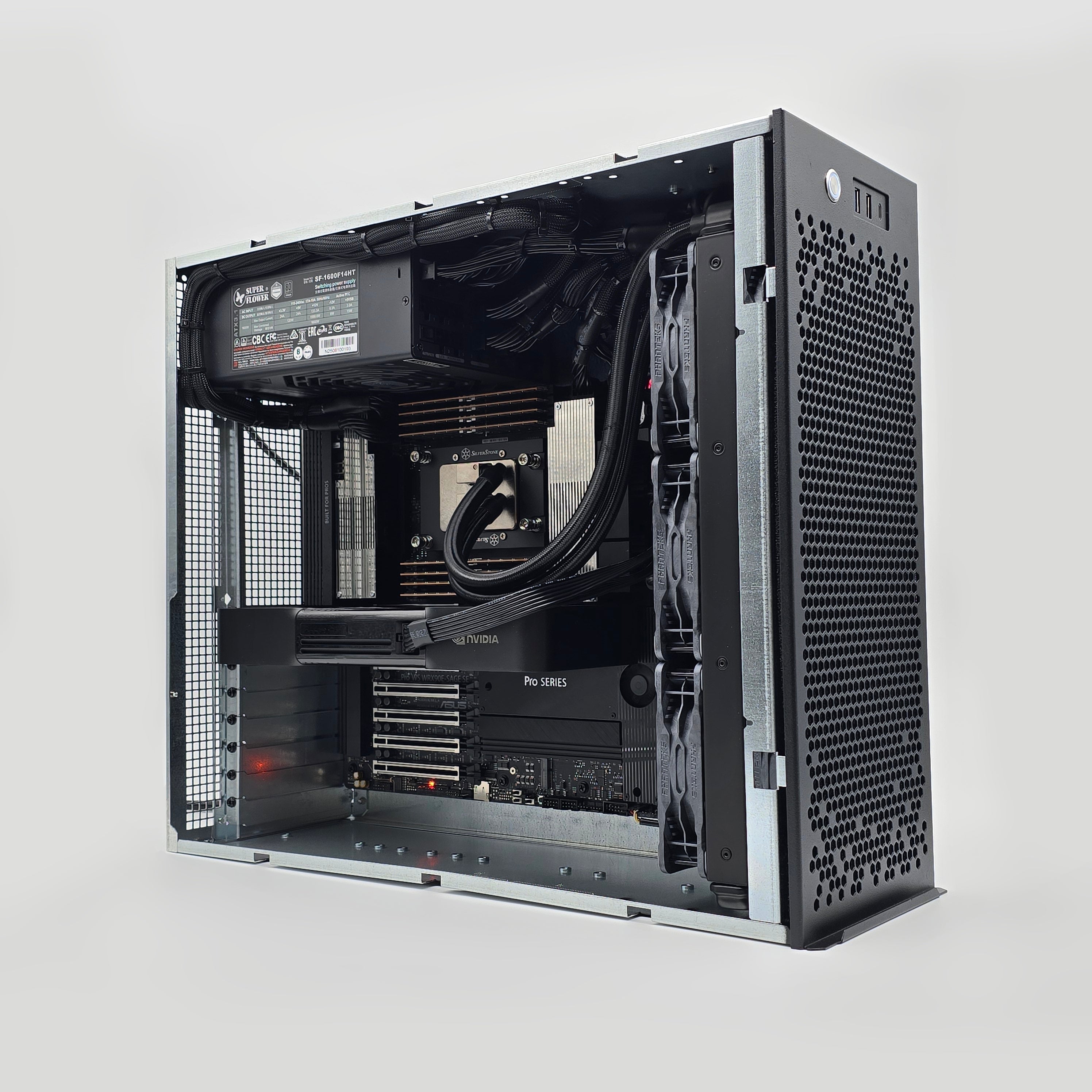 RTX PRO 6000 Blackwell 96GB, Threadripper Pro 9995WX, 512GB DDR5, Custom High End Liquid Cooled AMD/NVIDIA Workstation PC for AI, LLM, ML
