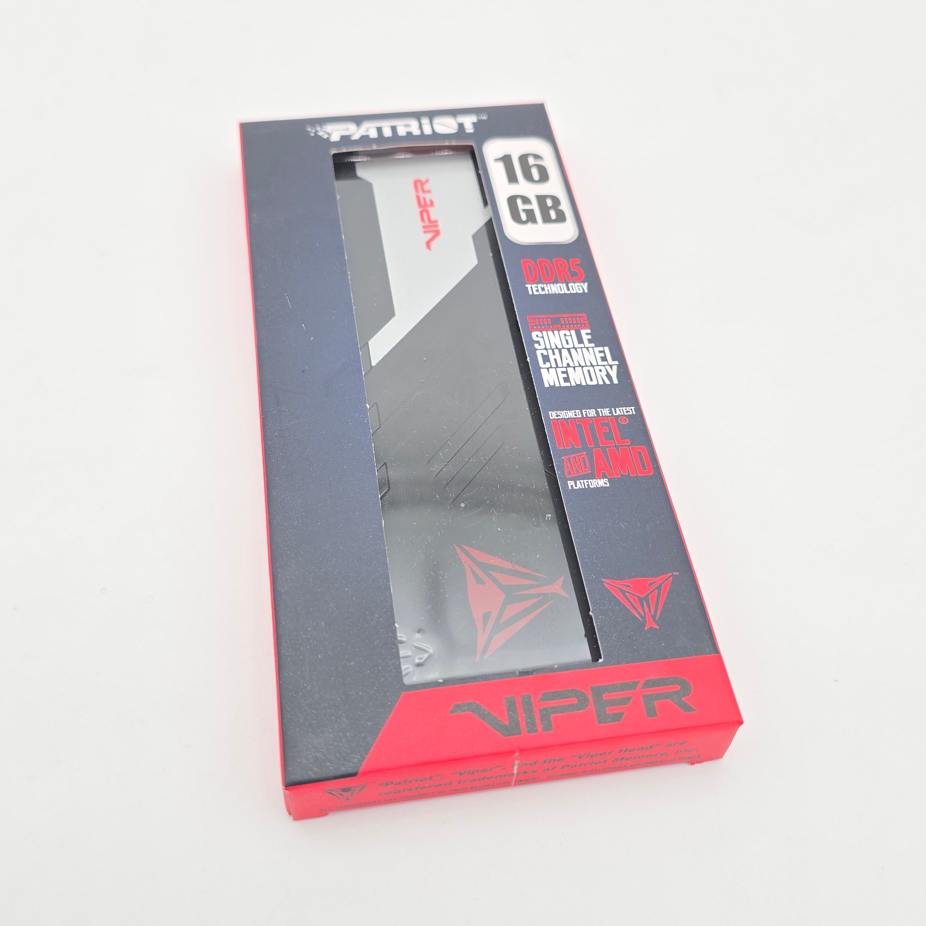 Patriot Viper 16GB DDR5, 6000MHz, CL30, Desktop Gaming Memory RAM (1x16GB)
