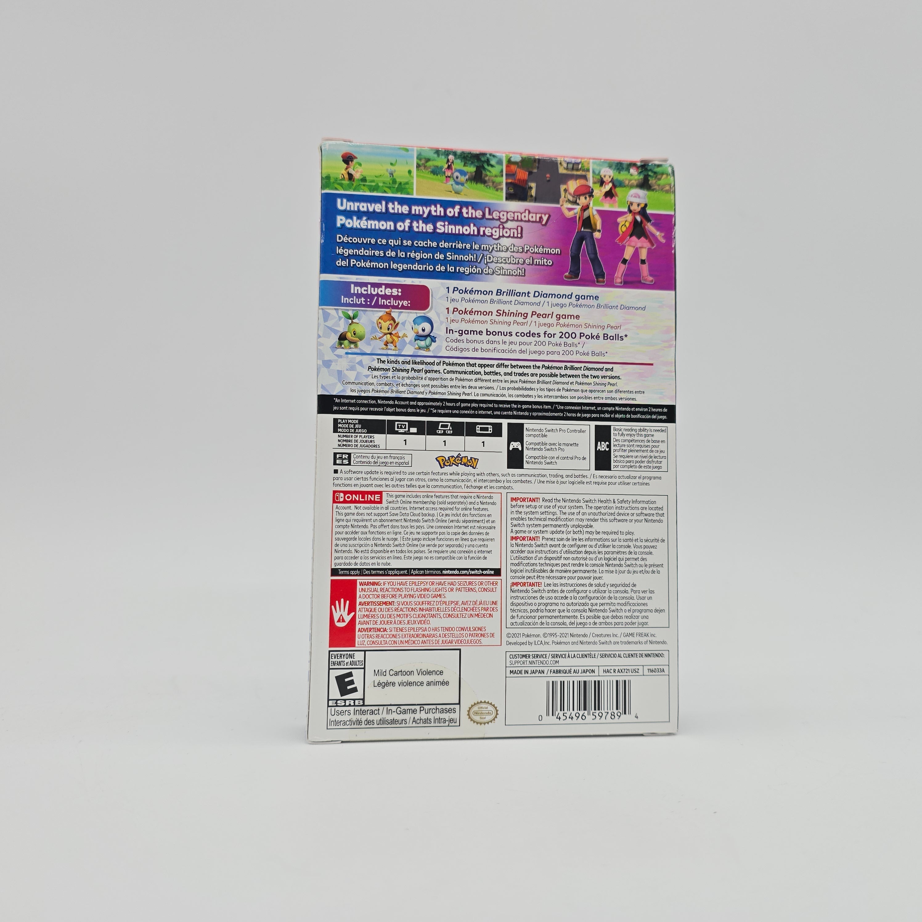 Pokemon Double Pack for Nintendo Switch, Brilliant Diamond + Shining Pearl, Brand New Sealed