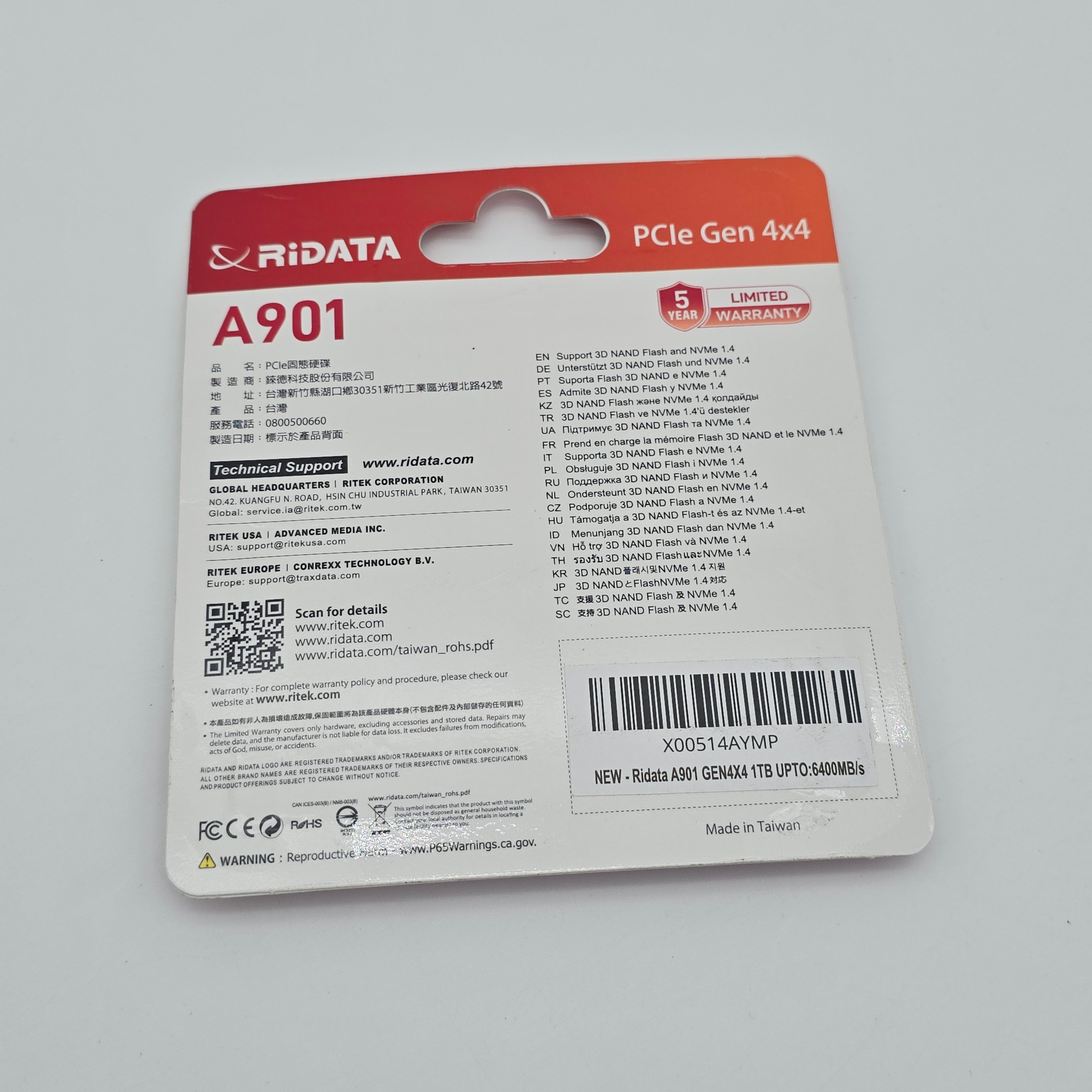RiDATA A901 1TB M.2 NVMe SSD Storage