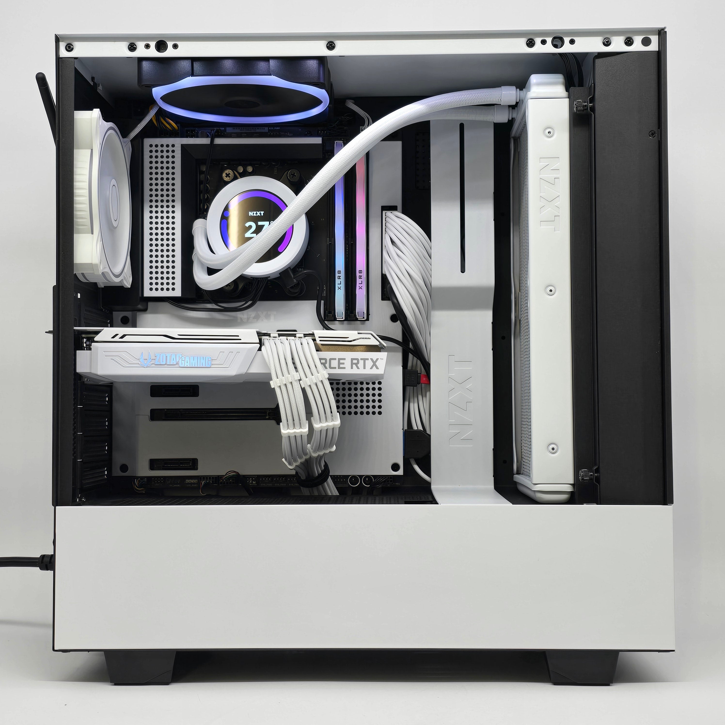 RTX 3070, Ryzen 7 5700X3D, 32GB RAM, Kraken LCD, Custom White Gaming PC