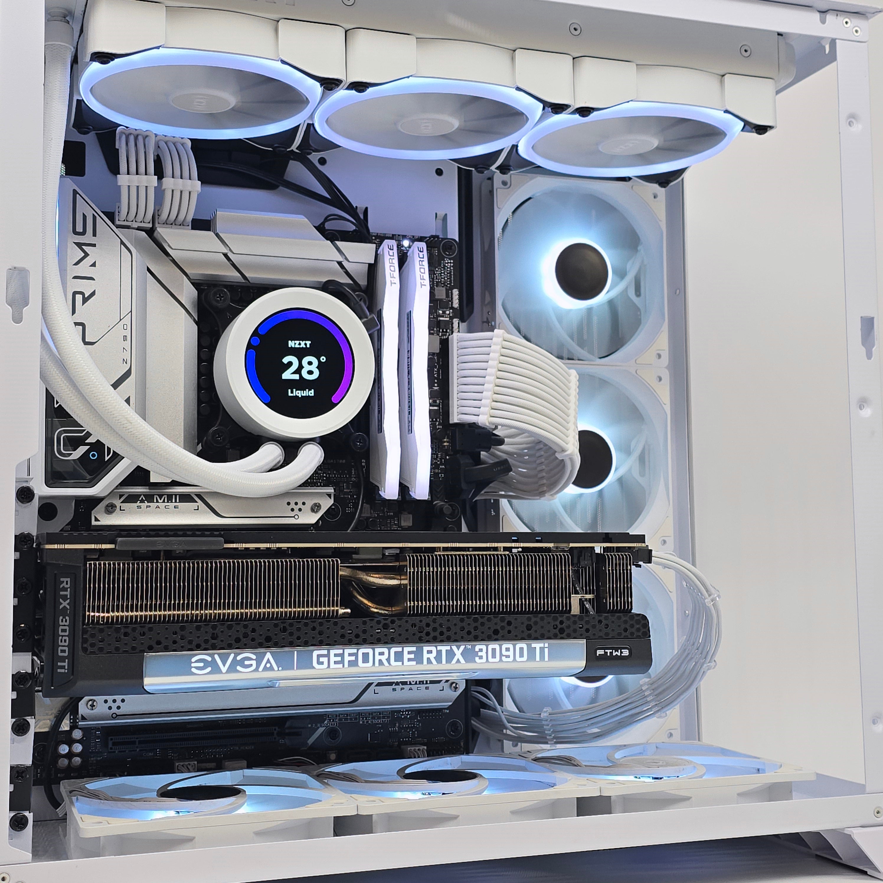 RTX 3090Ti FTW3, Intel i9-13900K, 32GB DDR5, 2TB NVMe, Custom White Liquid Cooled Gaming PC