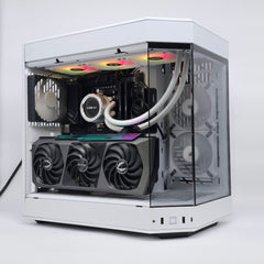 NVIDIA RTX 3090Ti, AMD Ryzen 7 7800X3D, 32GB DDR5, 3TB NVMe, Custom White Liquid Cooled Gaming PC