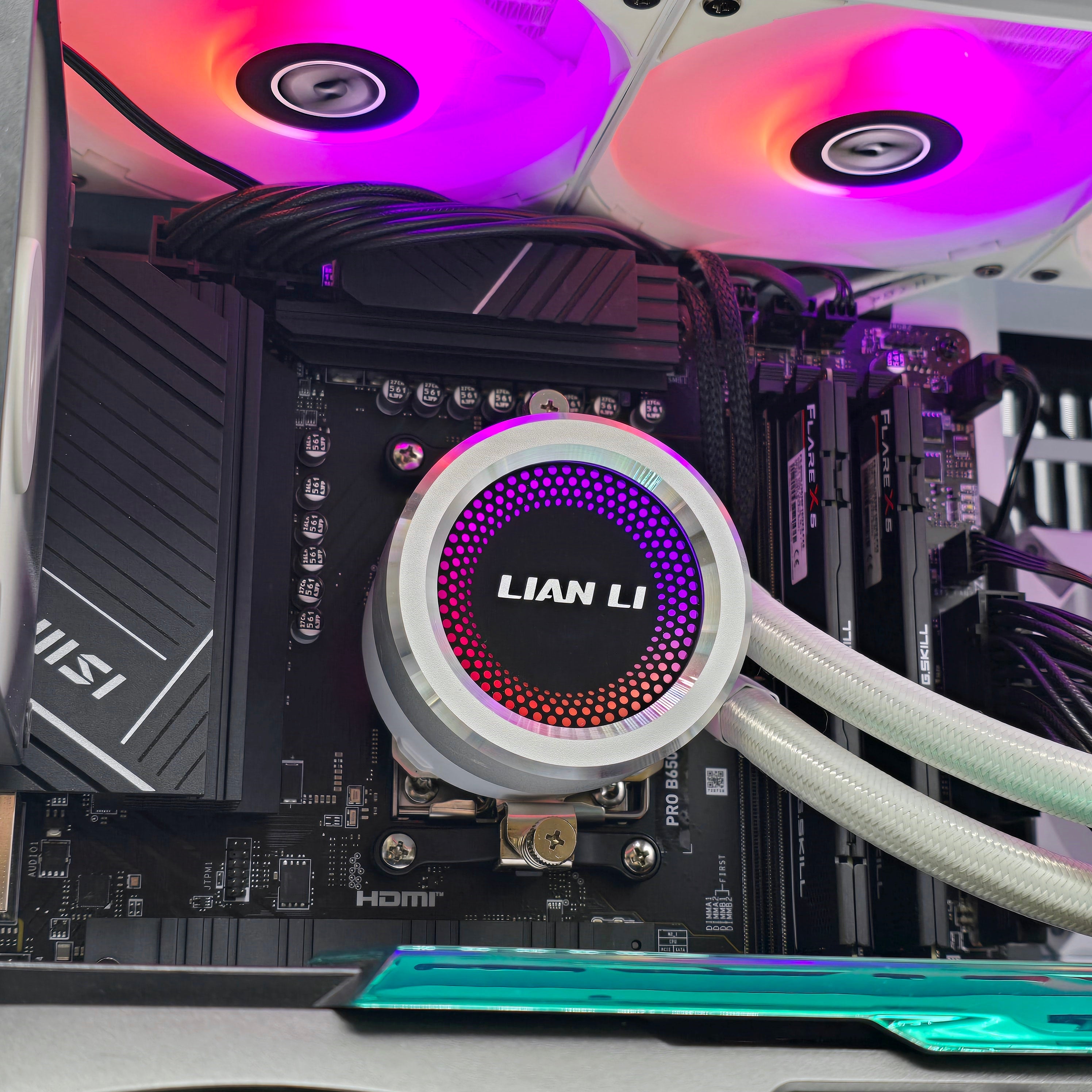 NVIDIA RTX 3090Ti, AMD Ryzen 7 7800X3D, 32GB DDR5, 3TB NVMe, Custom White Liquid Cooled Gaming PC