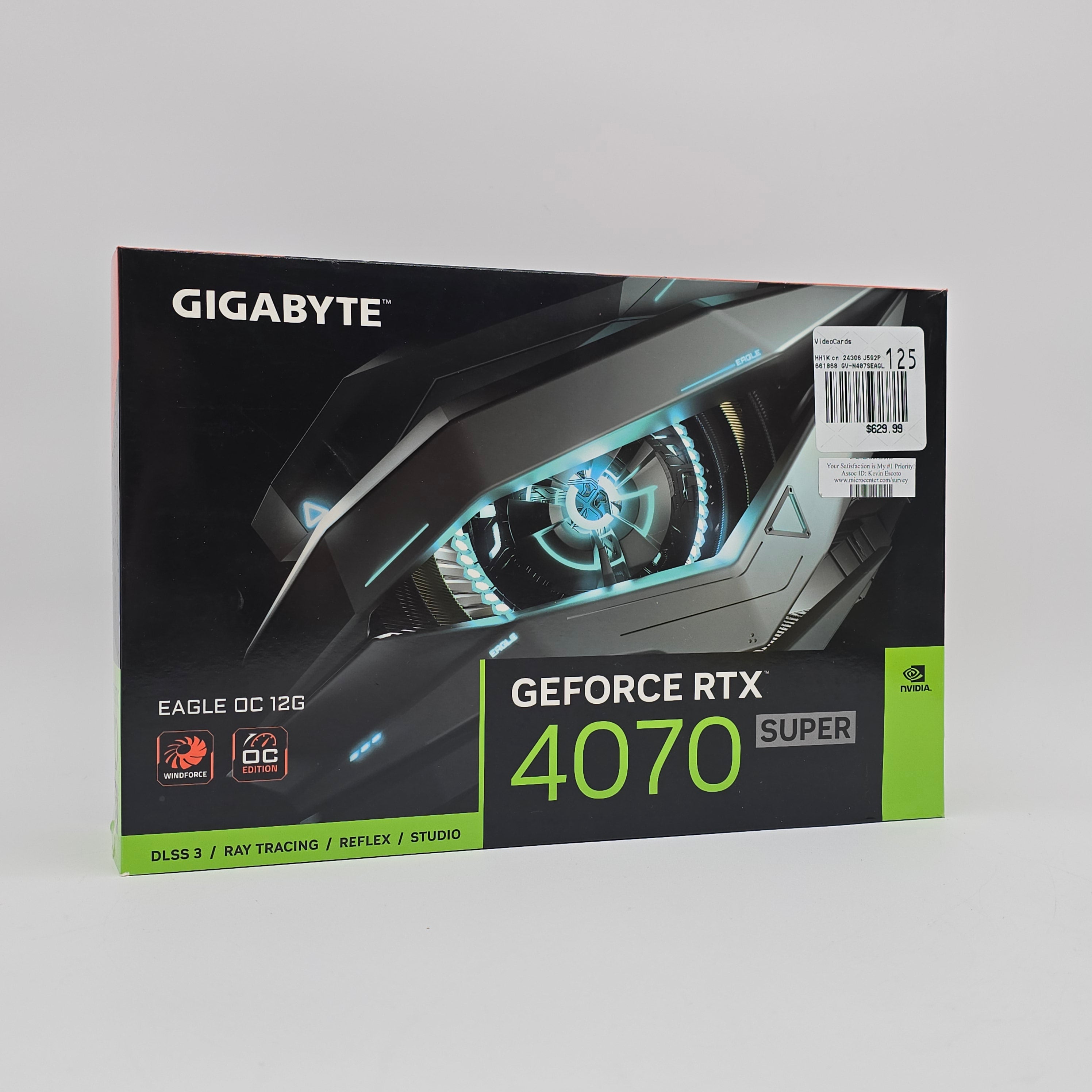 RTX 4070 Super Gigabyte Eagle OC 12GB, NVIDIA Gaming Graphics Card GPU