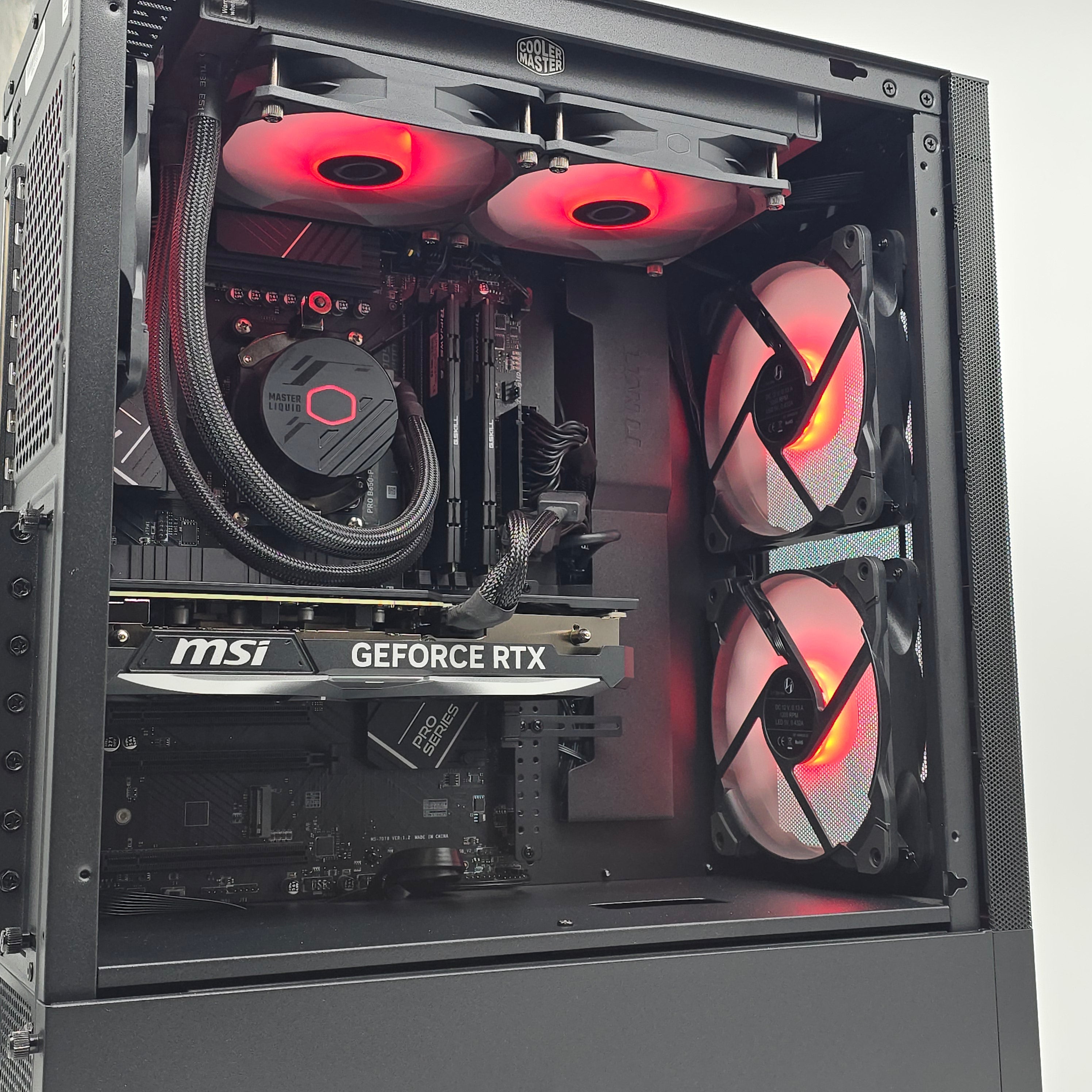 RTX 4070 Super, Ryzen 7800X3D, 1TB NVMe SSD, 32GB DDR5, Custom Black Pre-Owned Liquid Cooled Gaming PC