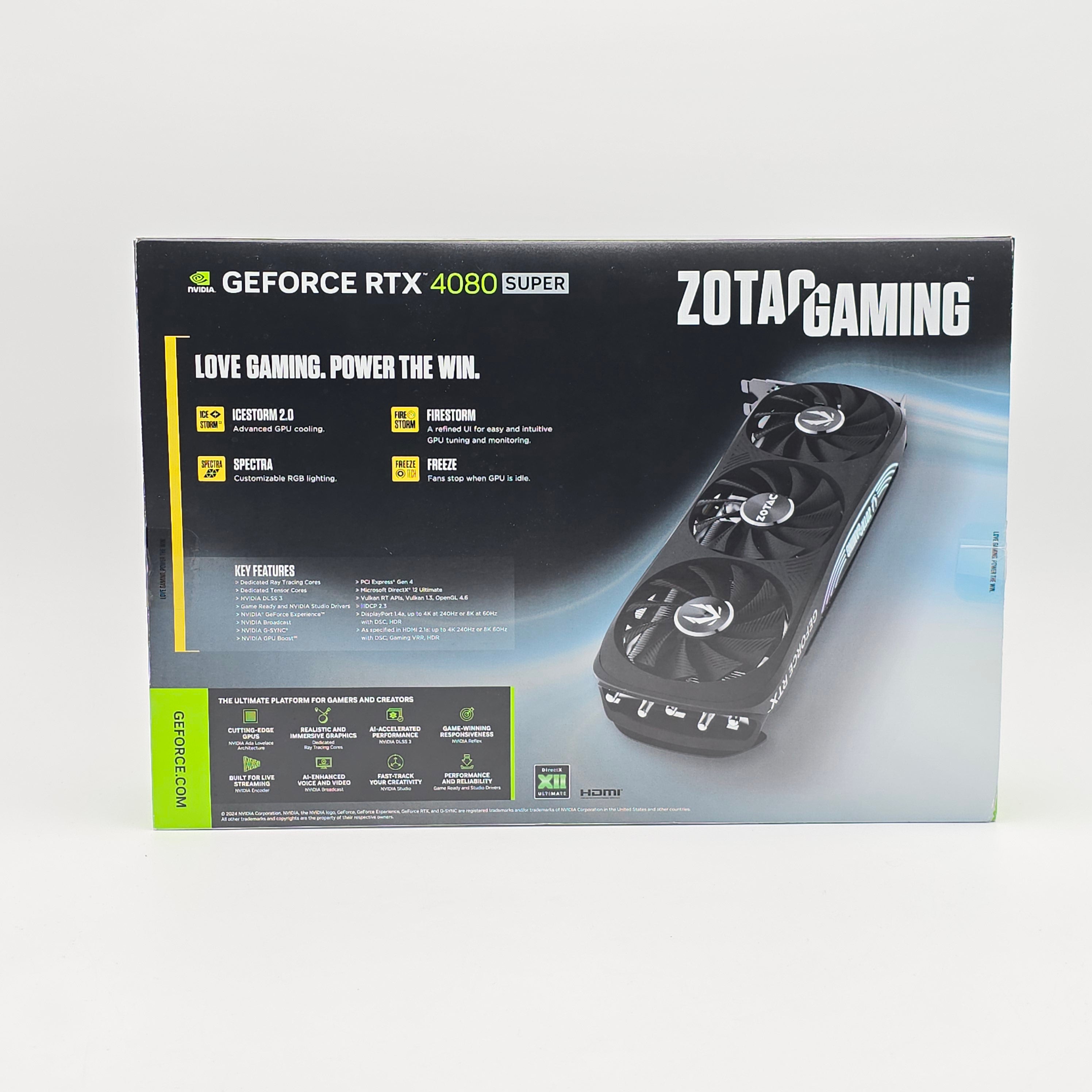 RTX 4080 Super Zotac Gaming Trinity Black 16GB, NVIDIA Gaming Graphics Card GPU