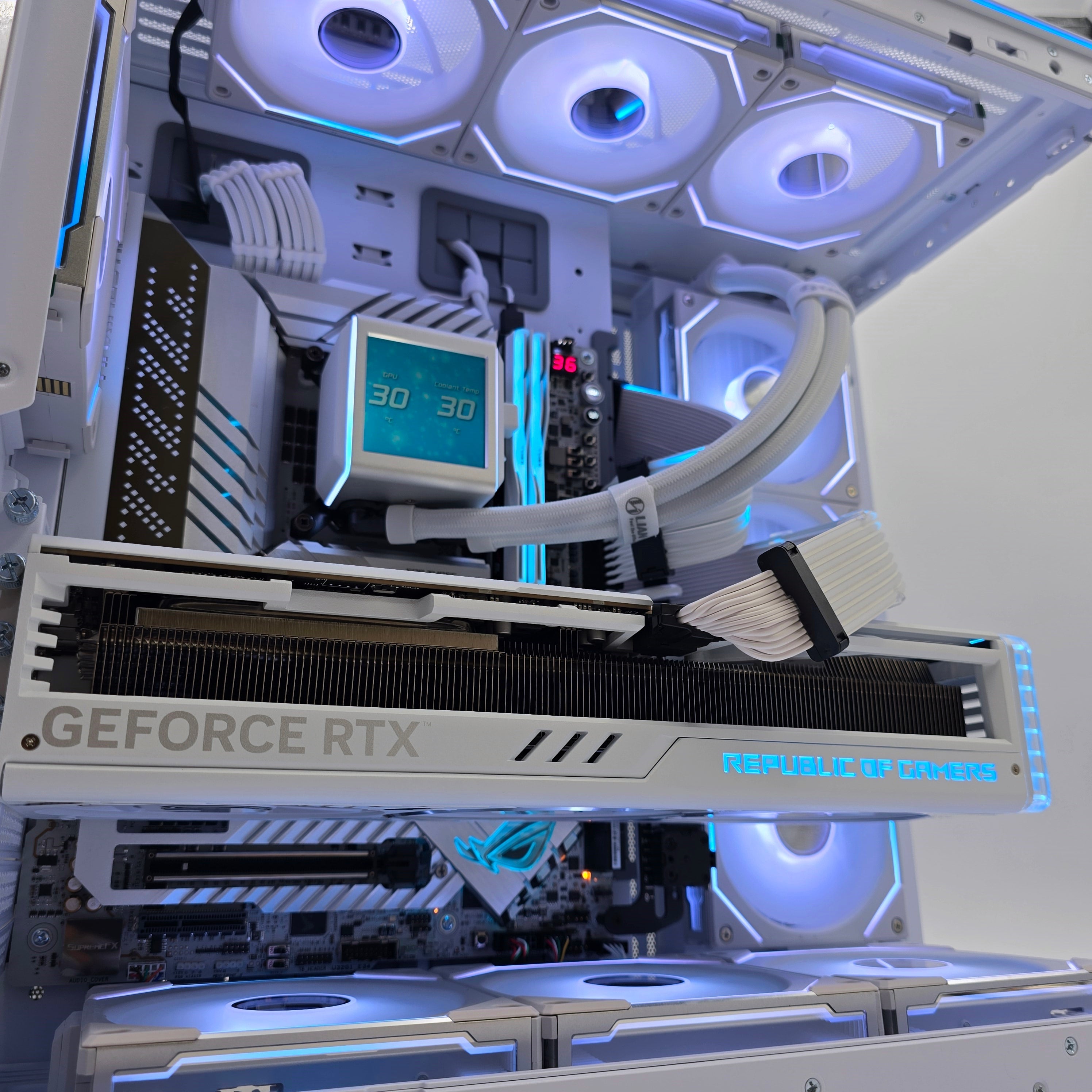 RTX 4090 STRIX, Intel i9-14900KS, Z790 MAXIMUS APEX, 6TB NVMe, 48GB 8000MHz DDR5, Brand New High End White Prebuilt Gaming PC