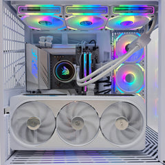 RTX 4090, Ryzen 9 7950X3D, 64GB DDR5, 4TB T700 Gen 5.0 NVMe SSD, Hyte Y70 Touch White, Brand New Custom Prebuilt High End Gaming PC