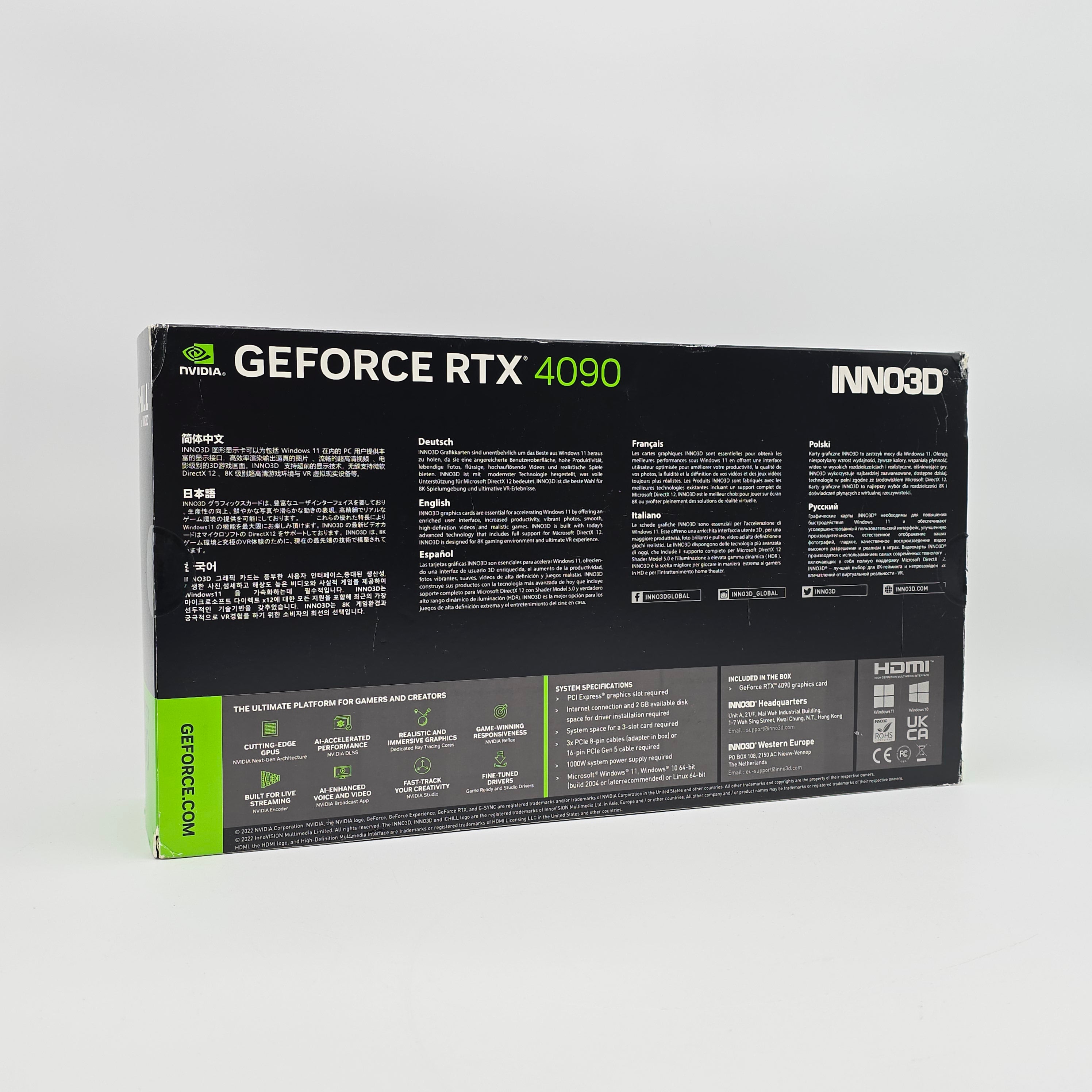 RTX 4090 Inno3D iChill iGame x3 24GB, NVIDIA Gaming Graphics Card GPU