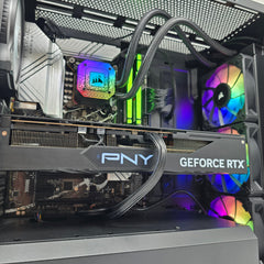 RTX 4090 24GB, Intel i9-13900K, 32GB DDR5, 3TB, Custom High End Liquid Cooled Gaming PC