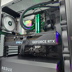 RTX 4090 24GB, Intel i9-13900K, 32GB DDR5, 3TB, Custom High End Liquid Cooled Gaming PC