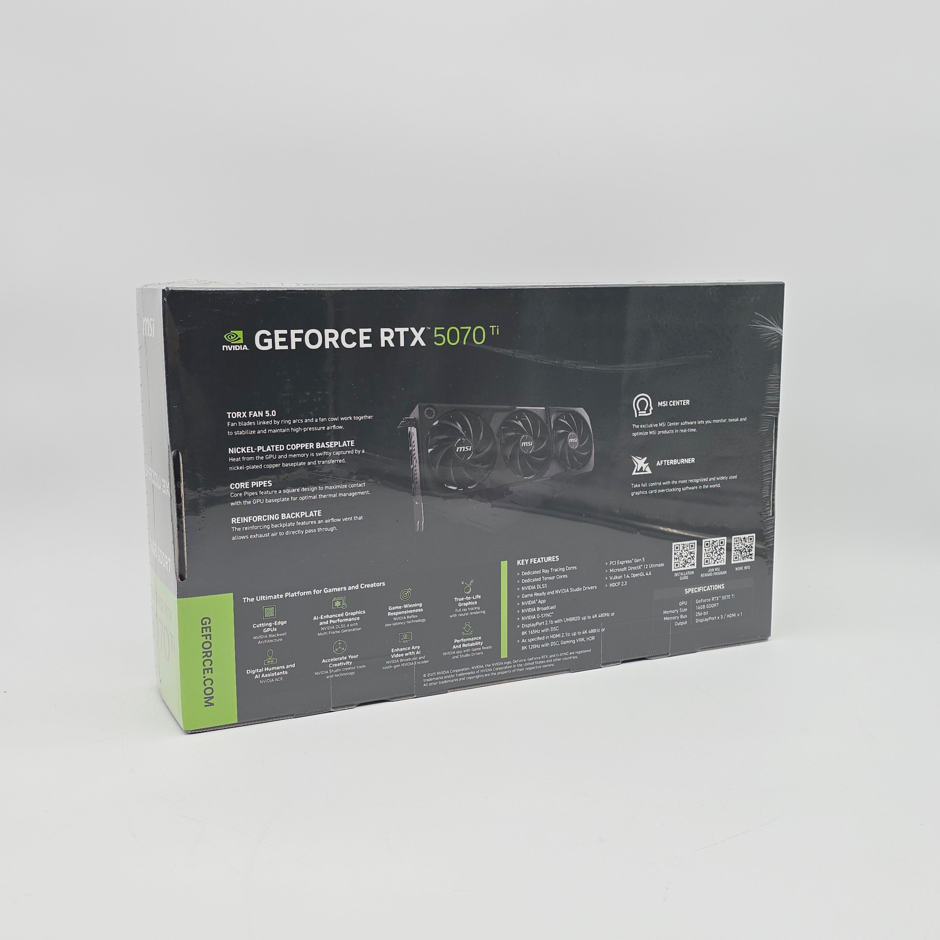 RTX 5070 Ti MSI Shadow 3x OC 16GB, NVIDIA Gaming Graphics Card GPU