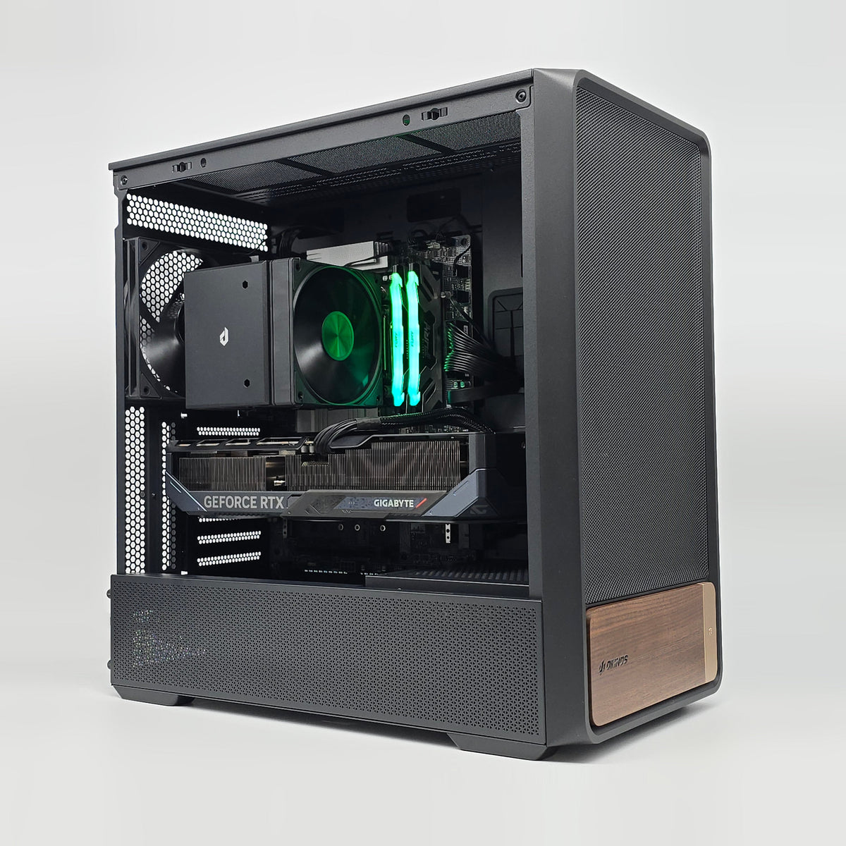 RTX 5070 Ti, Ryzen 9800X3D, 32GB DDR5 RAM, 1TB NVMe SSD, Custom Black Walnut Gaming PC