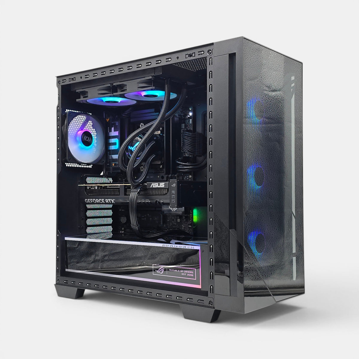 RTX 5070 Ti, Ryzen 9800X3D, 4TB NVMe SSD, 32GB RAM, Custom ASUS G7 Liquid Cooled Gaming PC