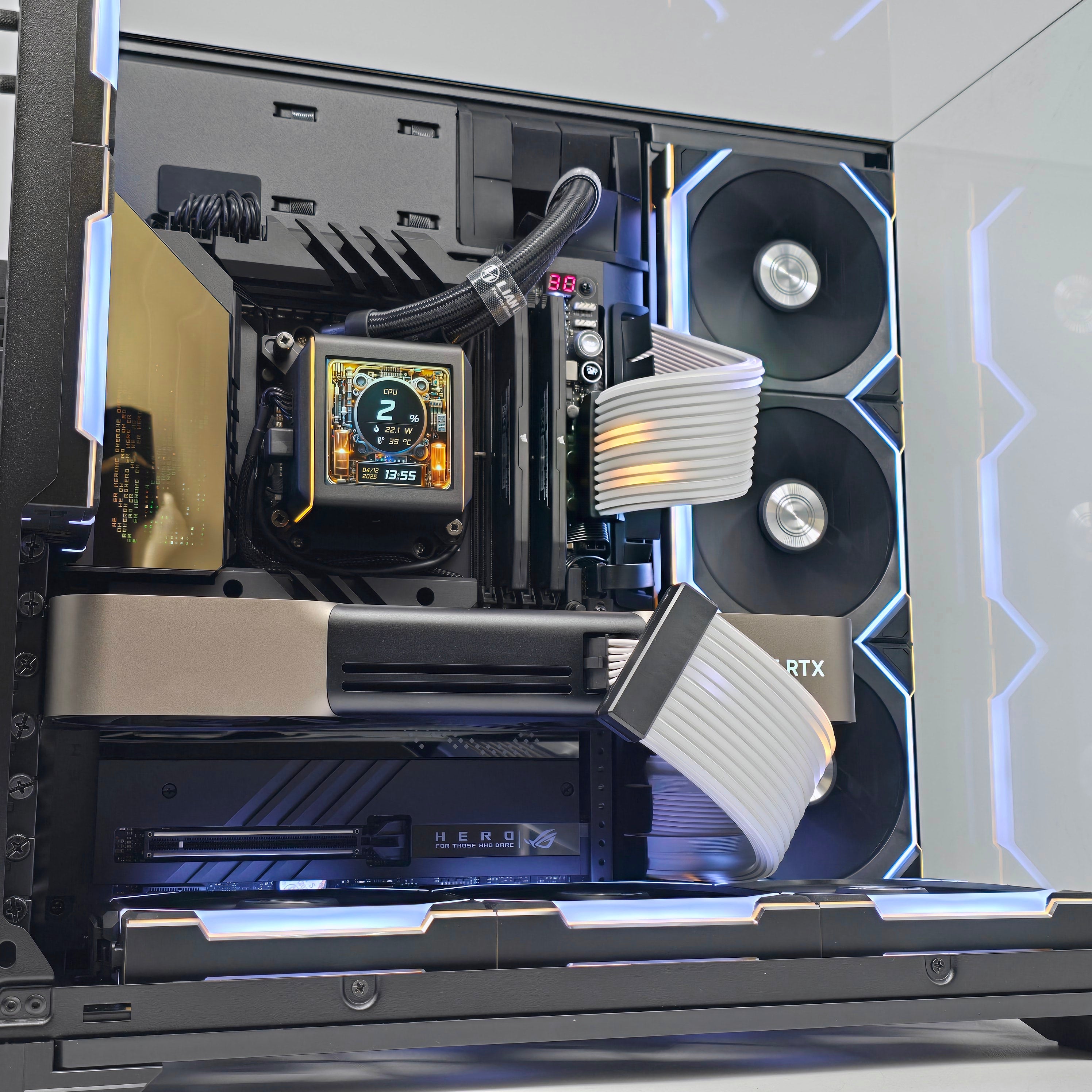 RTX 5080, Ryzen 9800X3D, 64GB DDR5, 2TB NVMe, Custom LCD Liquid Cooled Gaming PC