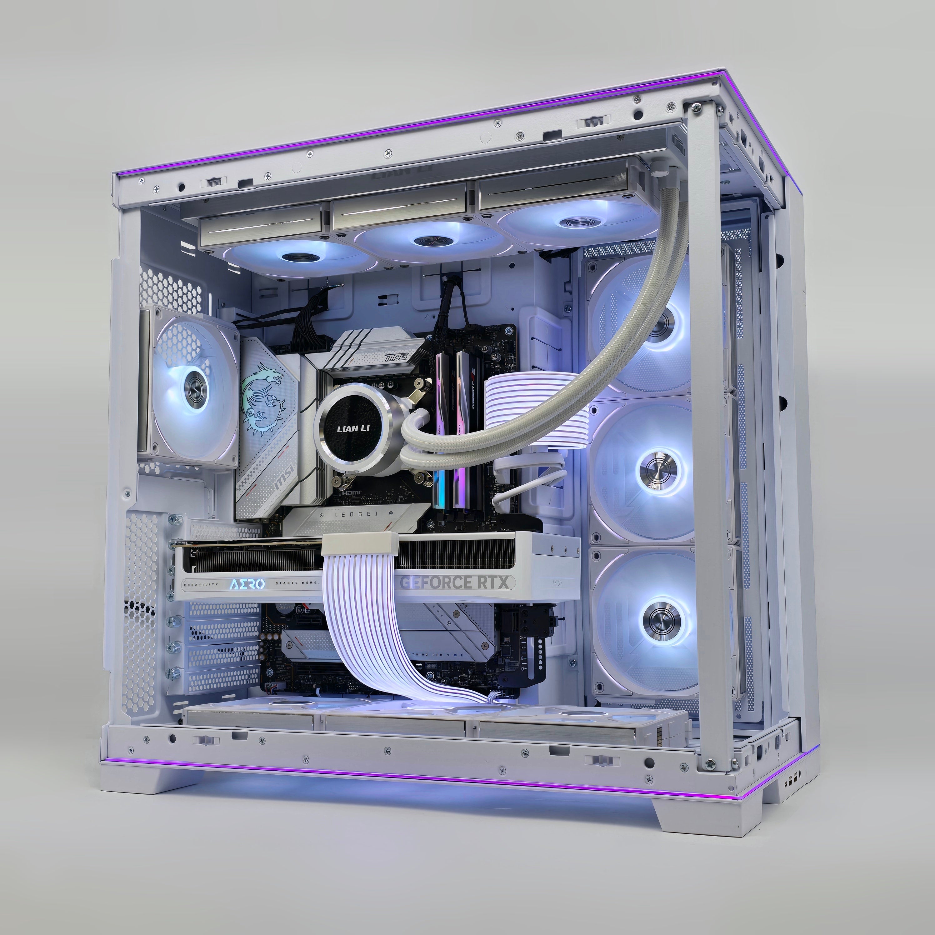 RTX 5080, Intel i9-14900K, 32GB DDR5, 2TB NVMe, Custom White Liquid Cooled Gaming PC