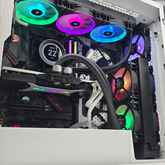 RX 6900 XT, Ryzen 9 5950X, 32GB RAM, 1TB NVMe, Custom Liquid Cooled Corsair White Gaming PC