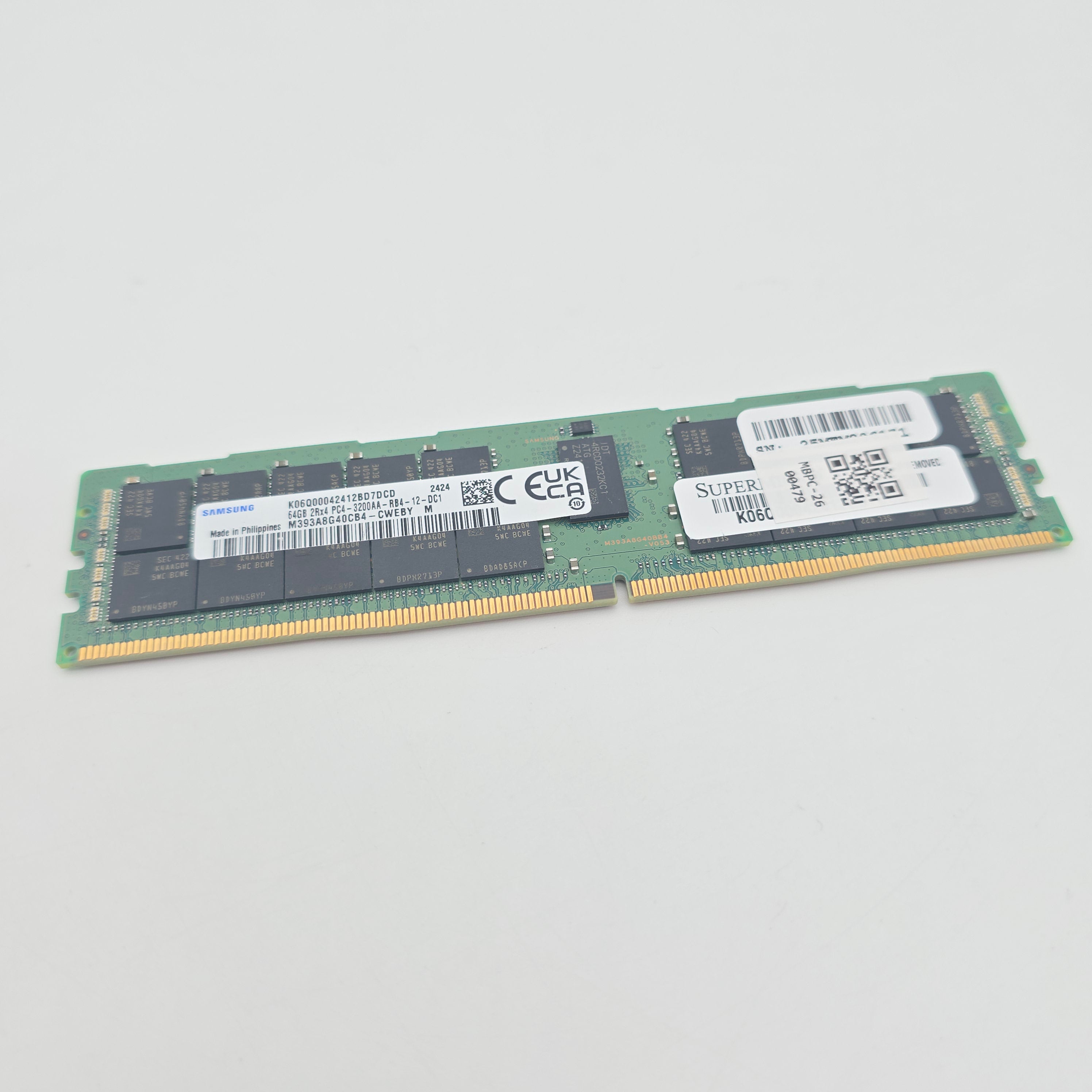 Samsung 64GB DDR4, 3200MHz, RDIMM Server Workstation Memory RAM (1x64GB)
