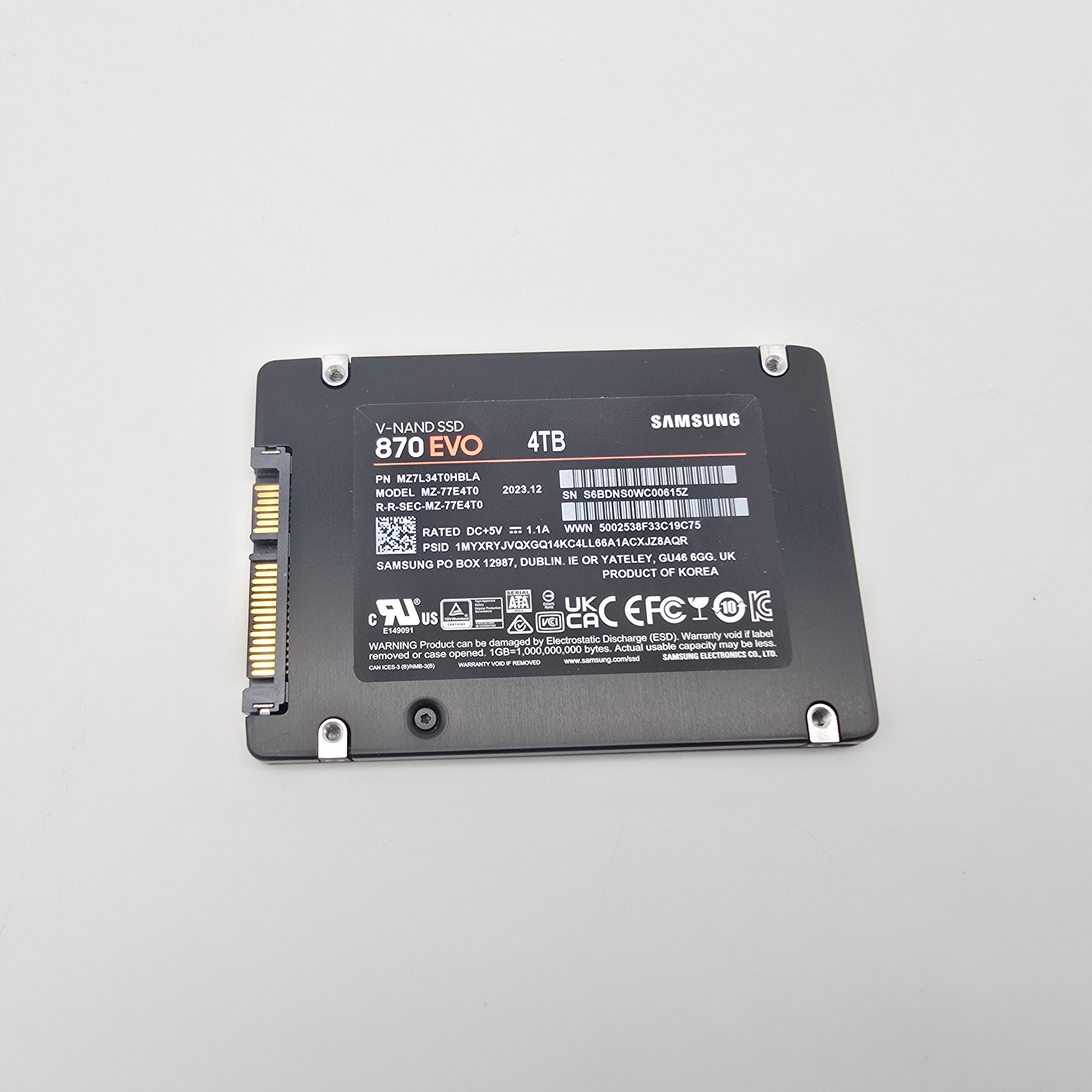 Samsung 870 EVO 4TB SATA SSD Storage