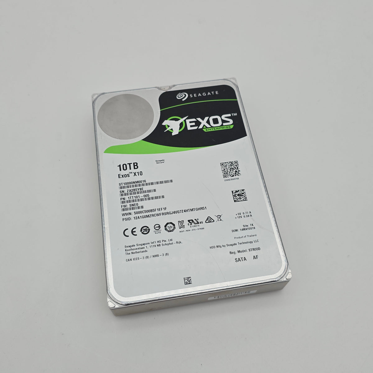 Seagate Exo Enterprise X10 10TB Hard Drive Storage HDD, DEAD, For Parts/As Is