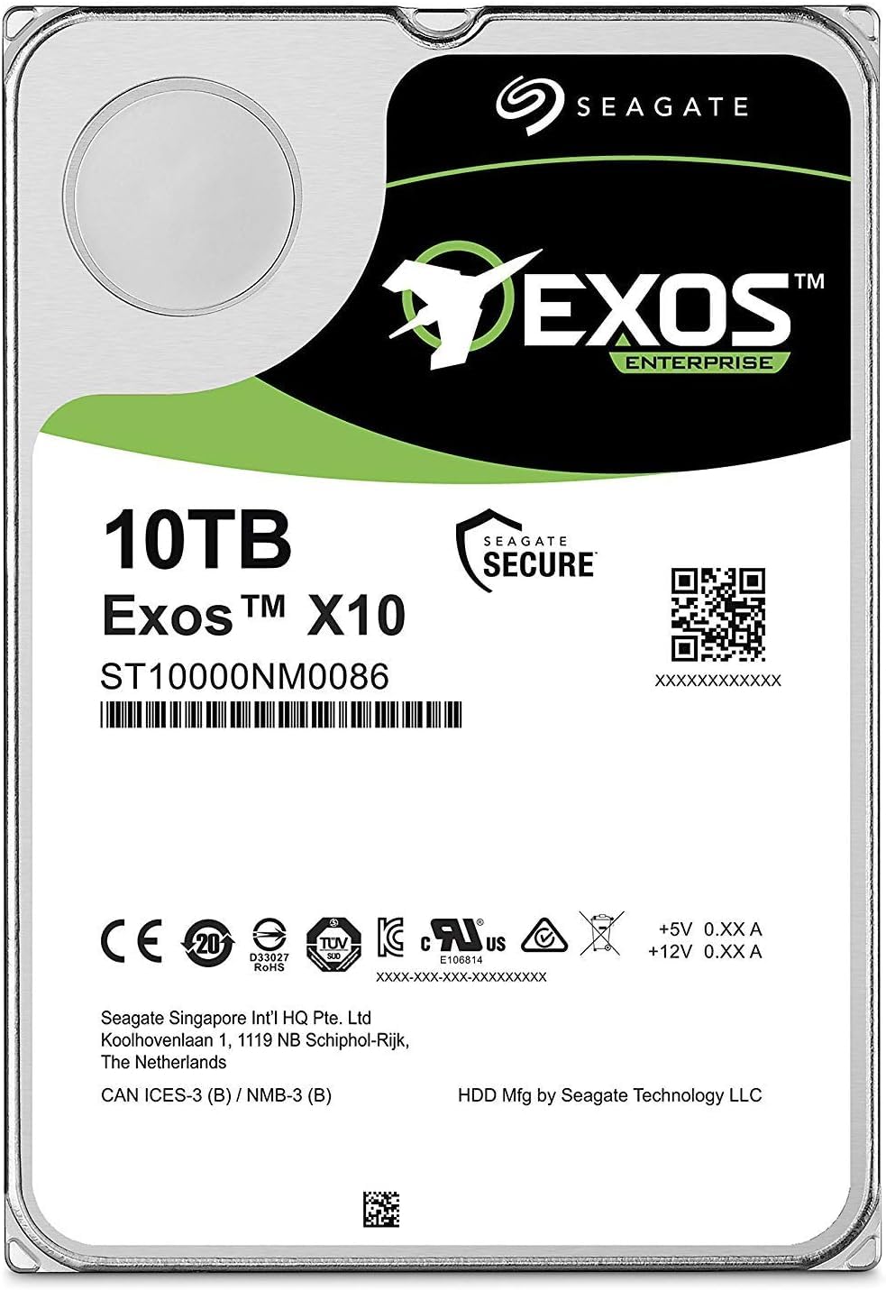 Seagate Exos X10 10TB, SATA NAS Hard Drive HDD Storage
