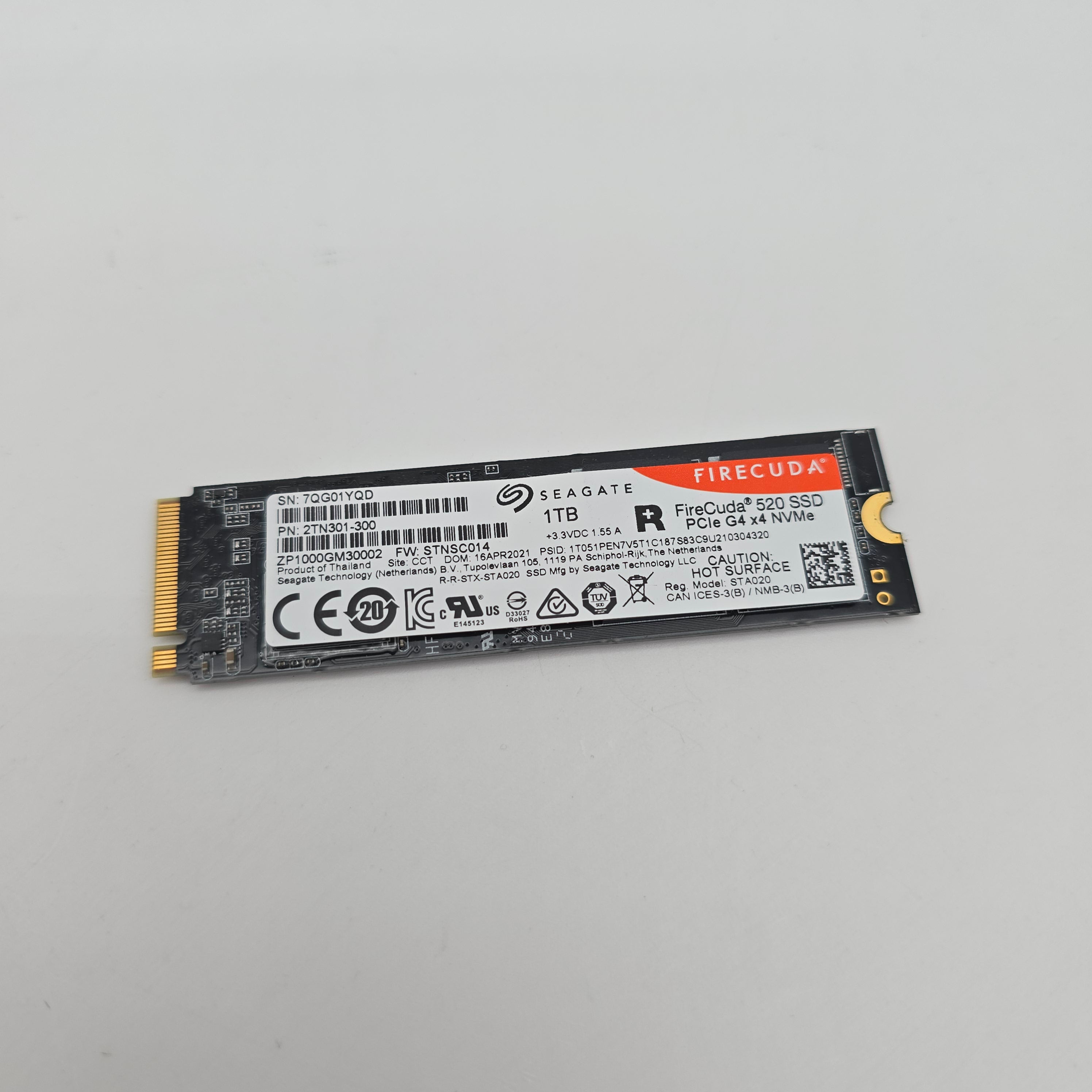 Seagate Firecuda 520 1TB, M.2 NVMe SSD Storage