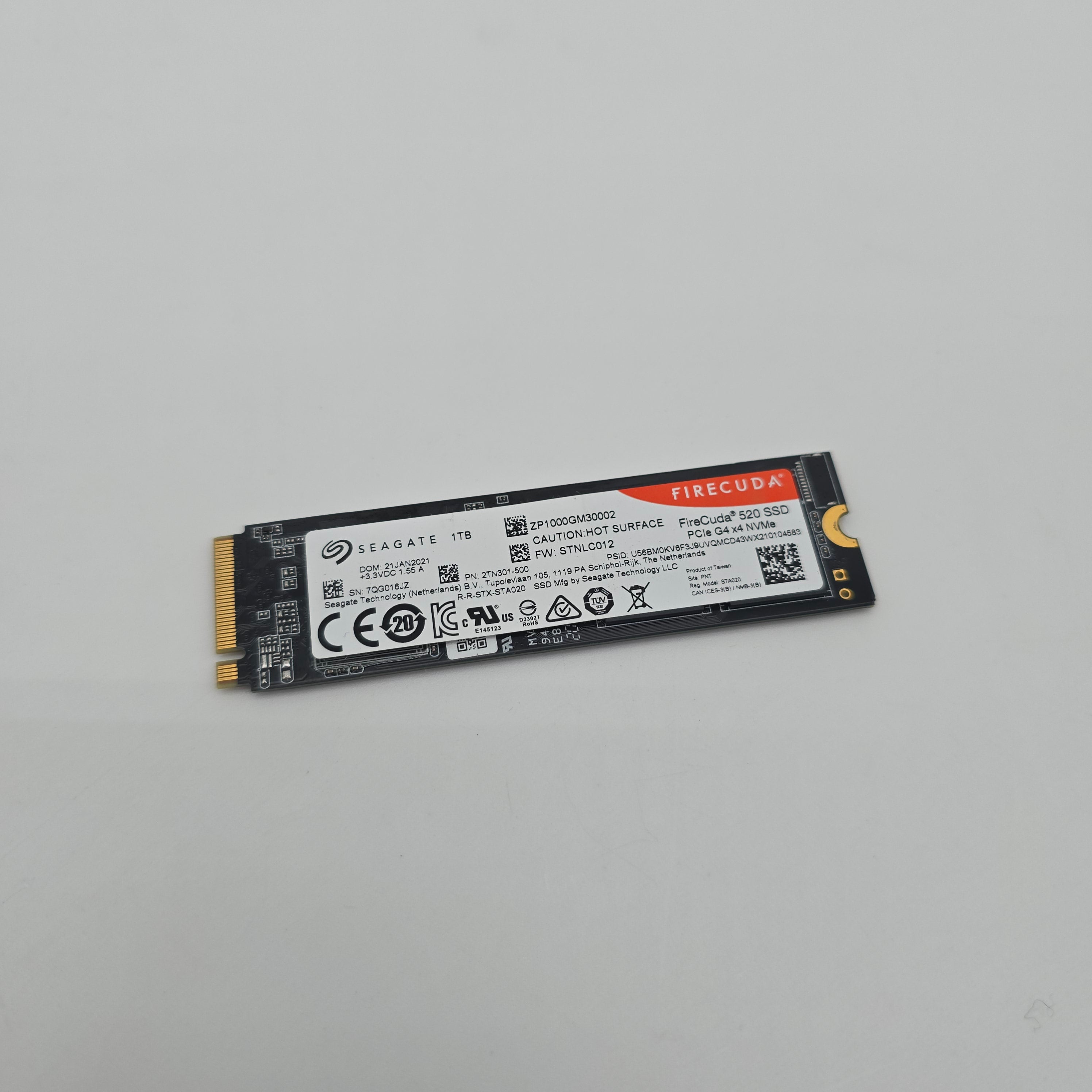 Seagate Firecuda 520 1TB, M.2 NVMe SSD Storage