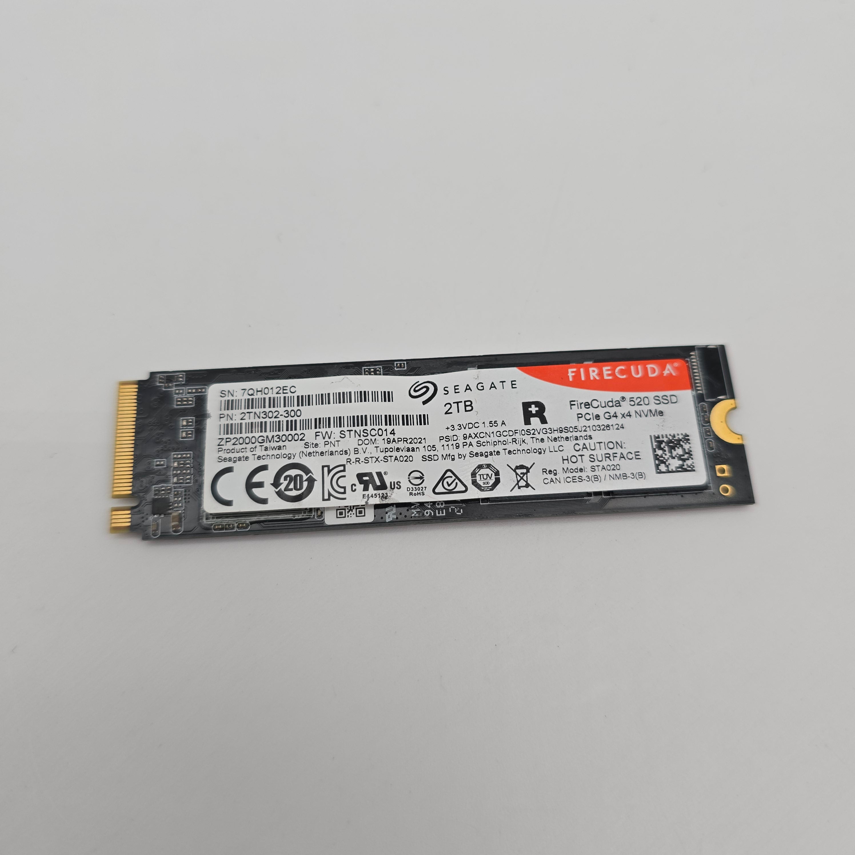 Seagate Firecuda 520 2TB M.2 NVMe SSD Storage