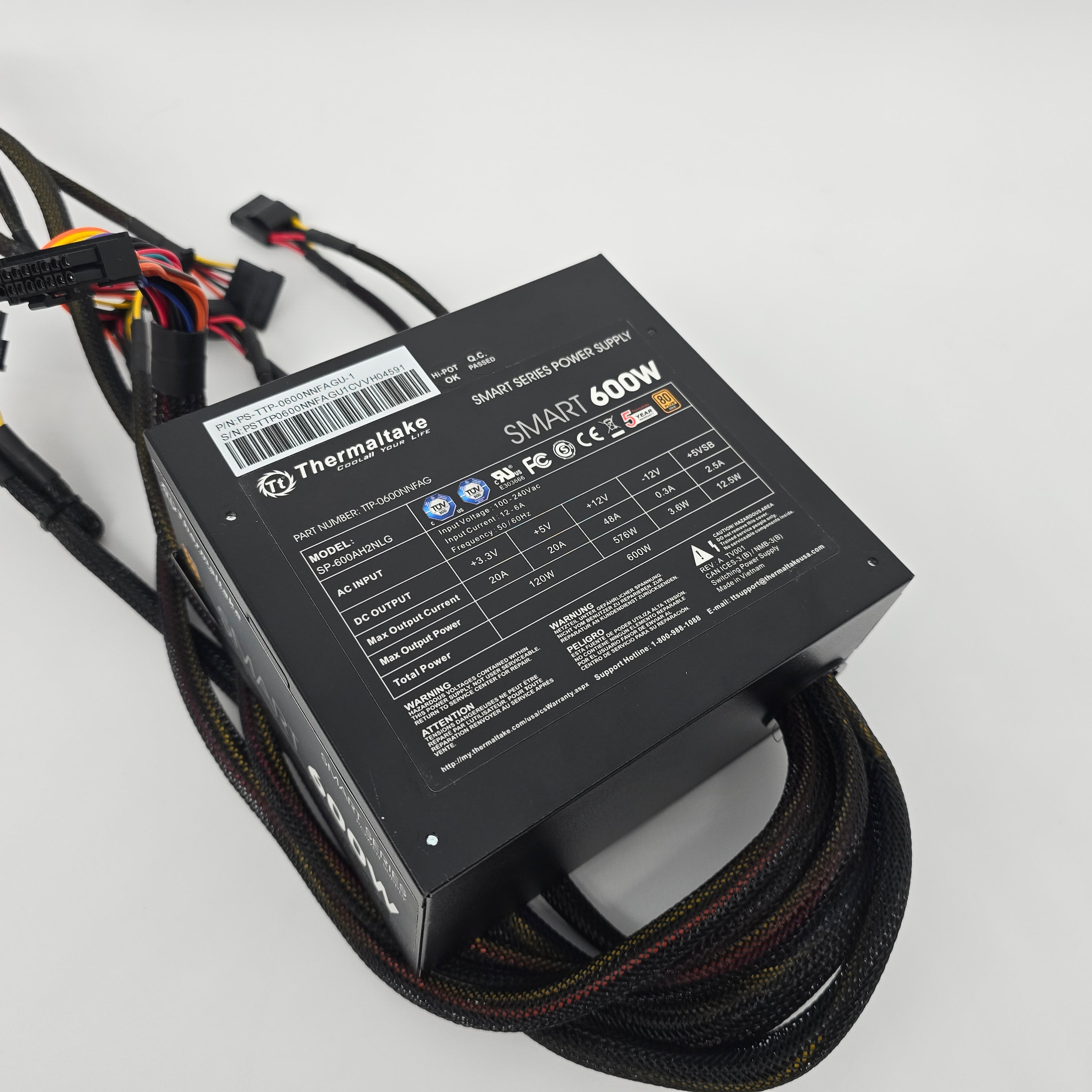 600W Thermaltake Smart Power Supply PSU 80+ Gold