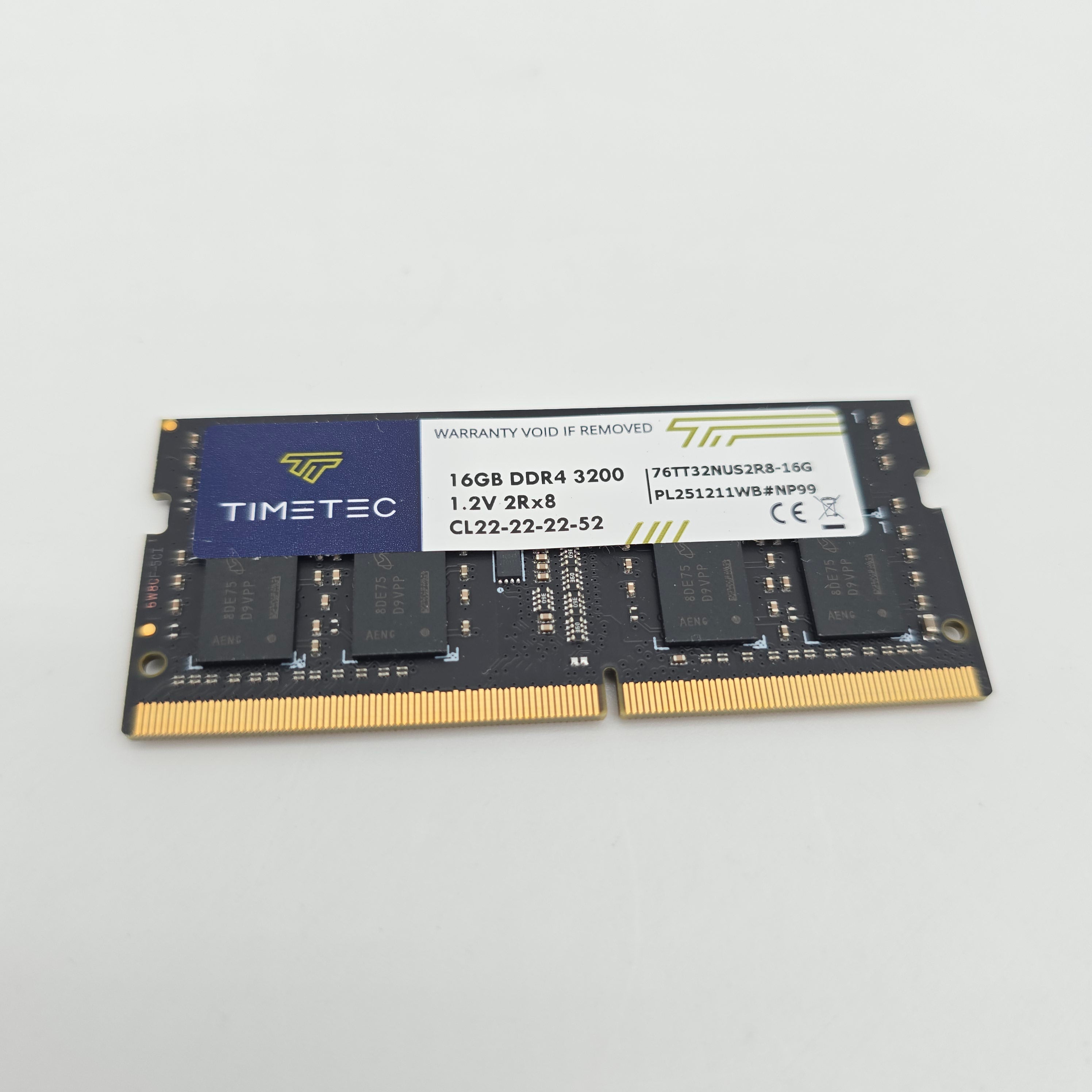 TimeTec 16GB DDR4, 3200MHz, CL22-22-22-52, SODIMM Laptop Gaming Memory RAM (1x16GB)