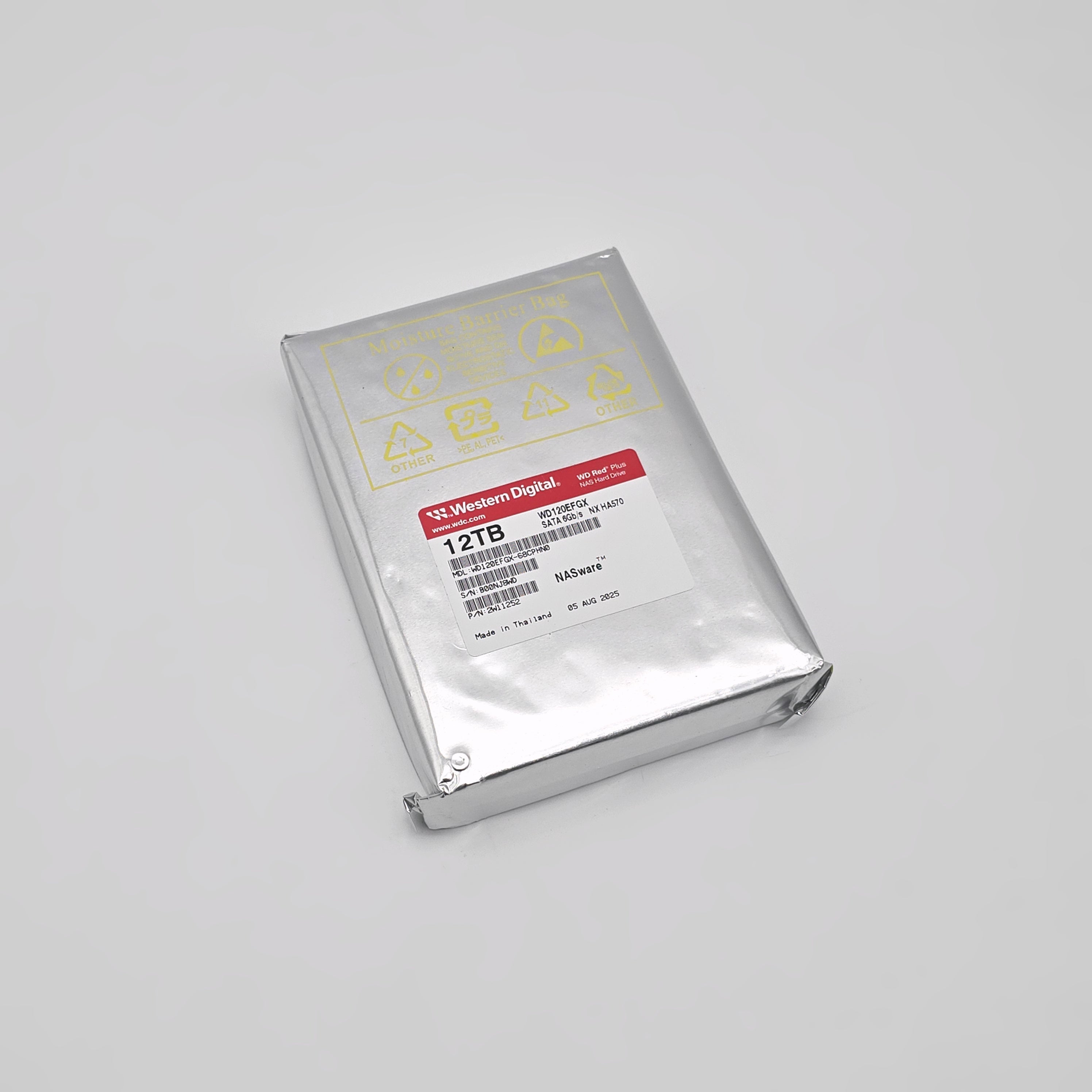 Western Digital 12TB WD Red Plus NAS Internal Hard Drive HDD - 7200 RPM, SATA 6 GB/s
