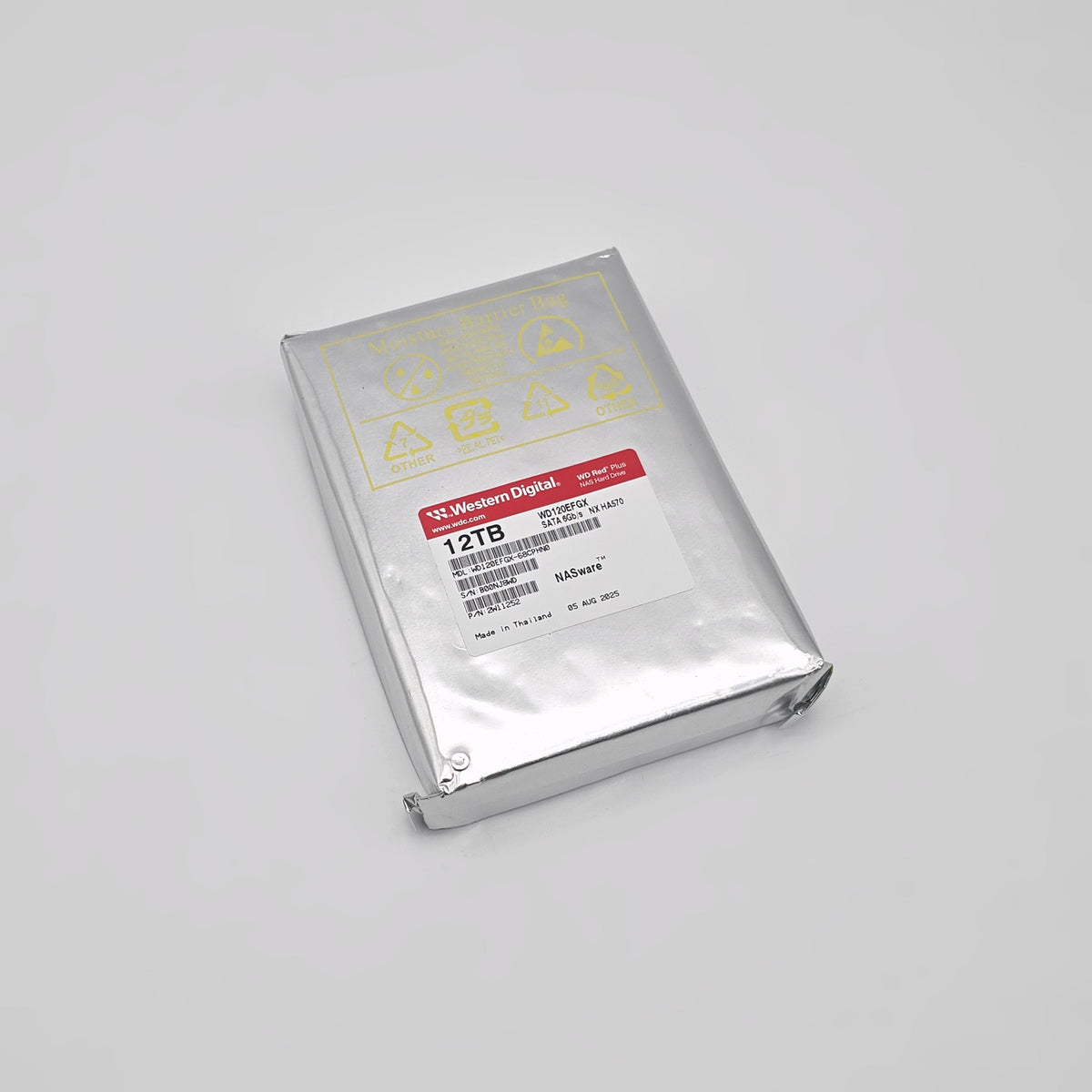 Western Digital 12TB WD Red Plus NAS Internal Hard Drive HDD - 7200 RPM, SATA 6 GB/s