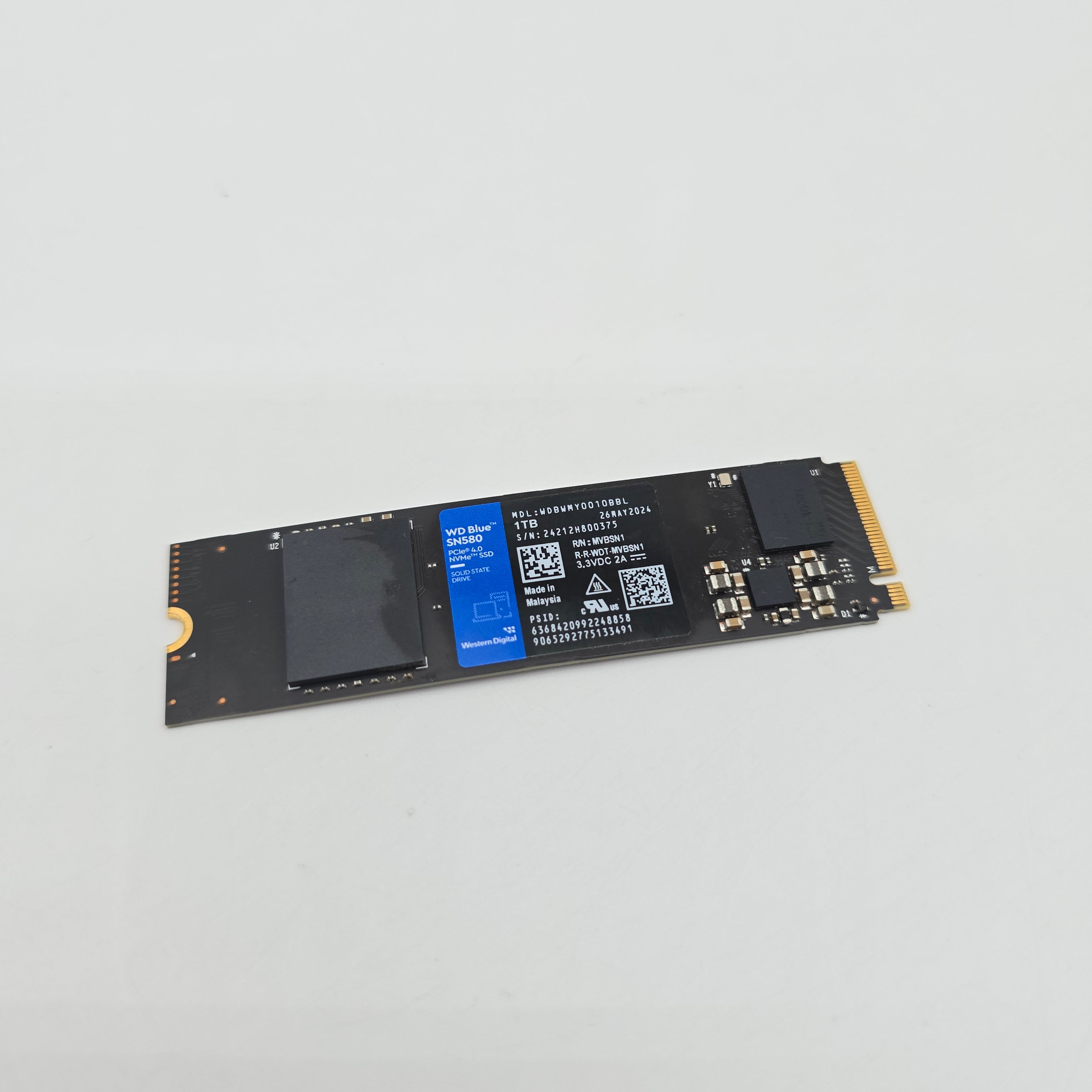 Western Digital WD Blue SN580 1TB M.2 NVMe Gen4 SSD, Internal Solid State Drive Storage