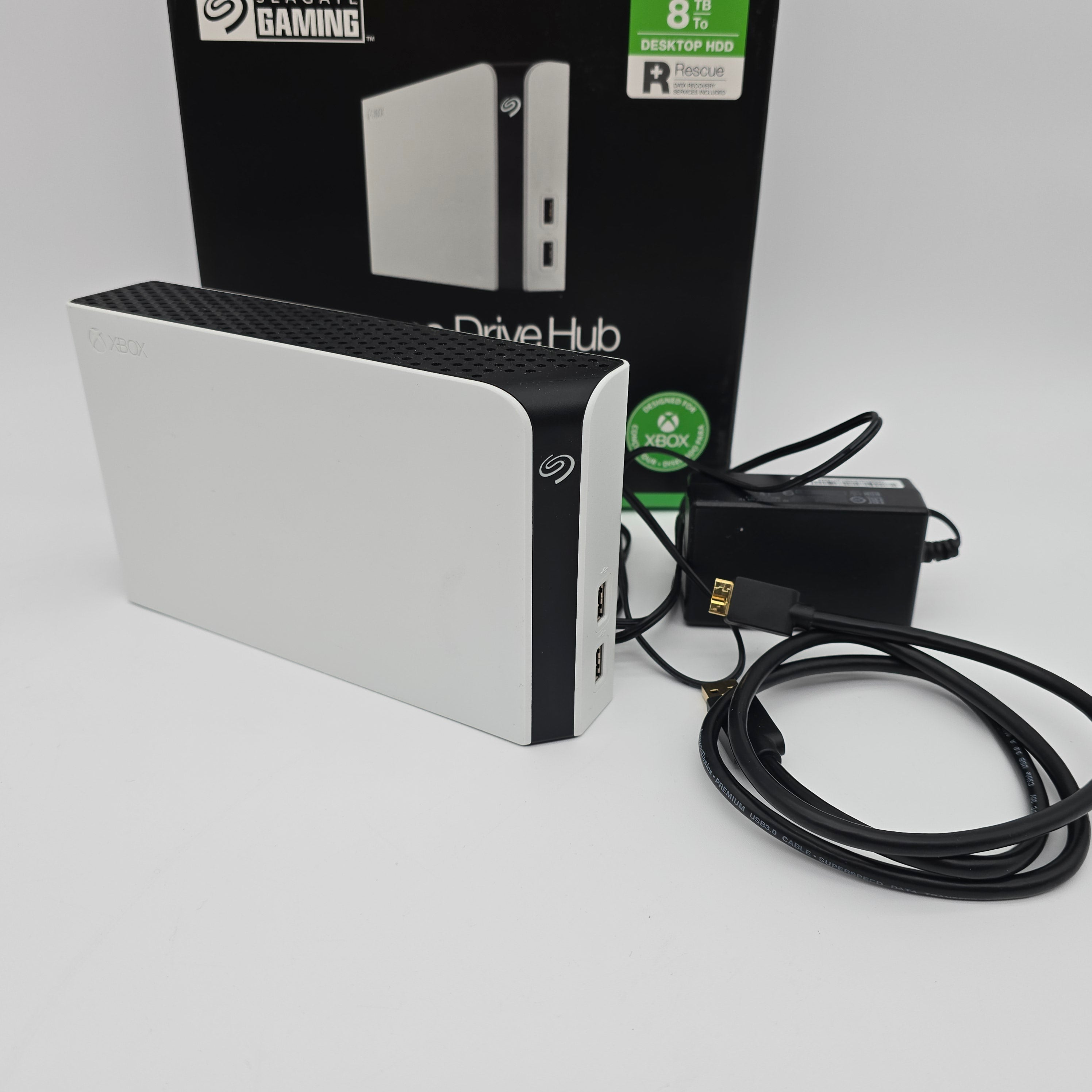 Seagate Game Drive Hub for Xbox 8TB Storage, External Hard Drive, White